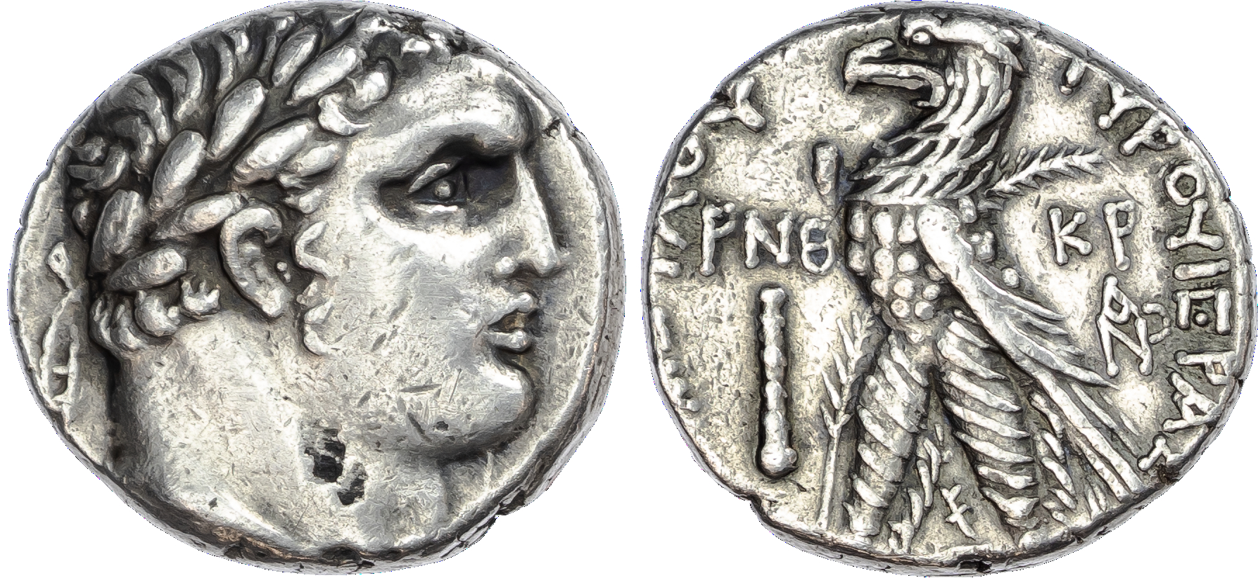 Phoenicia, Tyre (AD 33/34) AR Shekel, dated CY 159 ‑ AD 33/34, 14.25g.