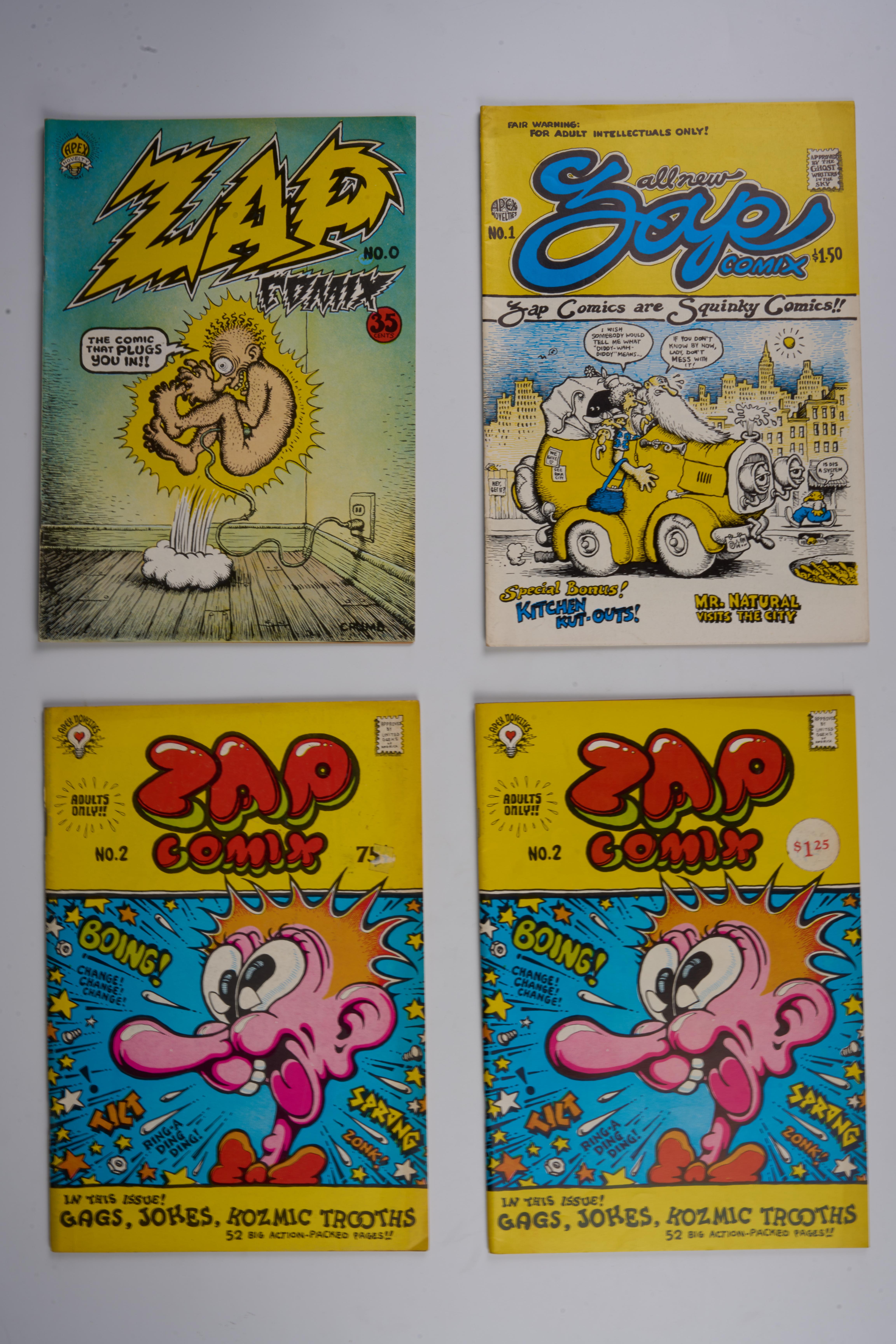 Zap Comix & Mr. Natural by R. Crumb and Others (Apex Novelties/Print Mint/Last Gasp, 1967-1985) Bundle of 15