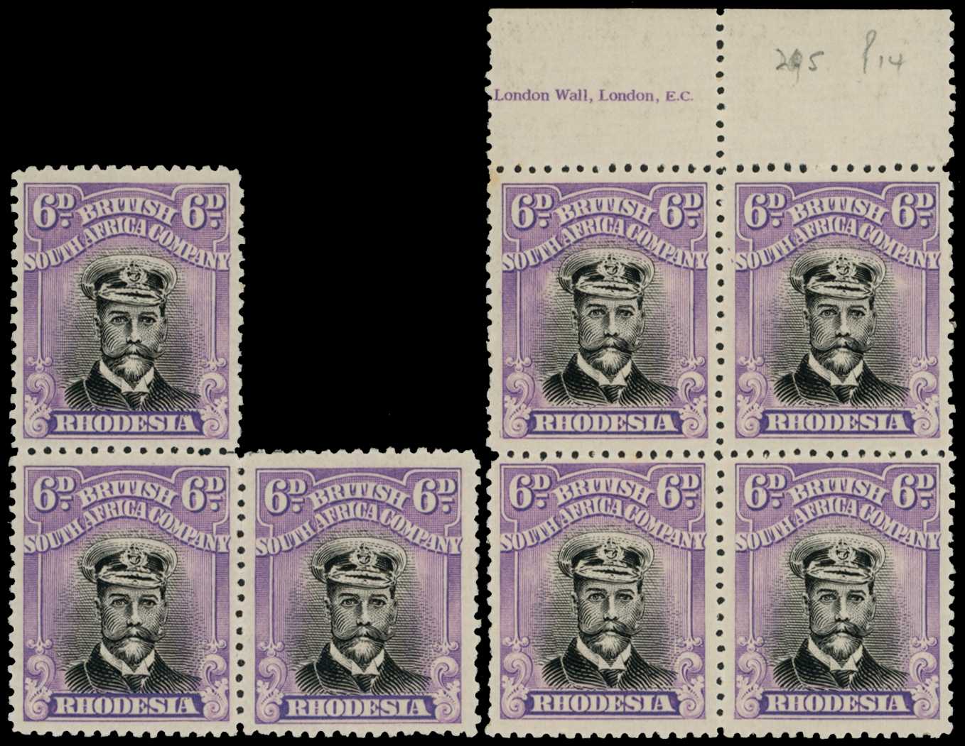 1922-4 6d Head Die IIIB, perf 14, white...