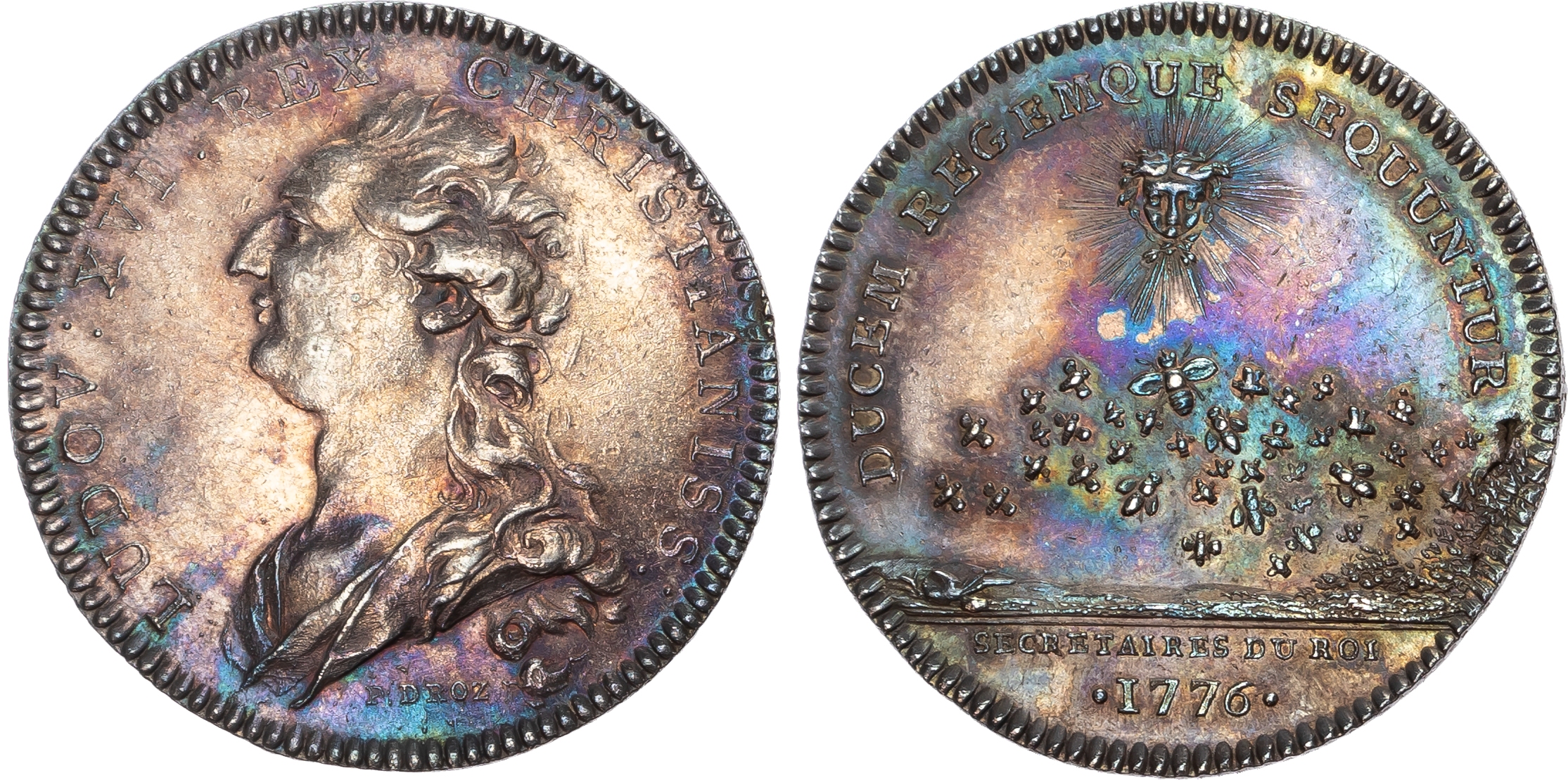 France, Louis XVI (1774-1793), silver Jeton, Secretaries of the King
