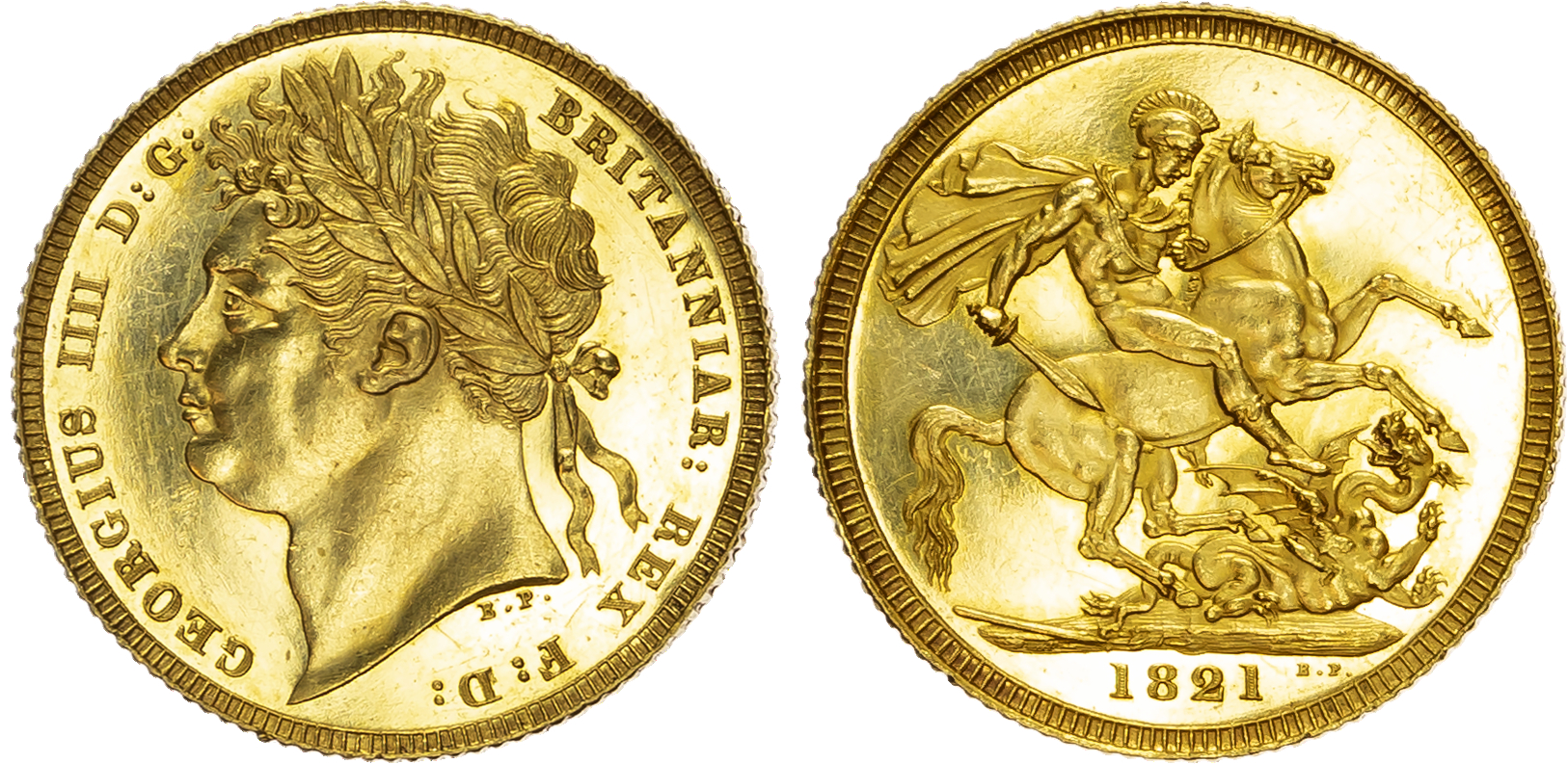 George IV (1820-30), Proof Sovereign, 1821