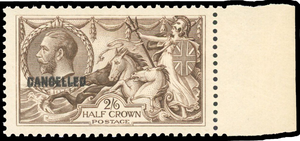 Great Britain SG 413a optd Cancelled