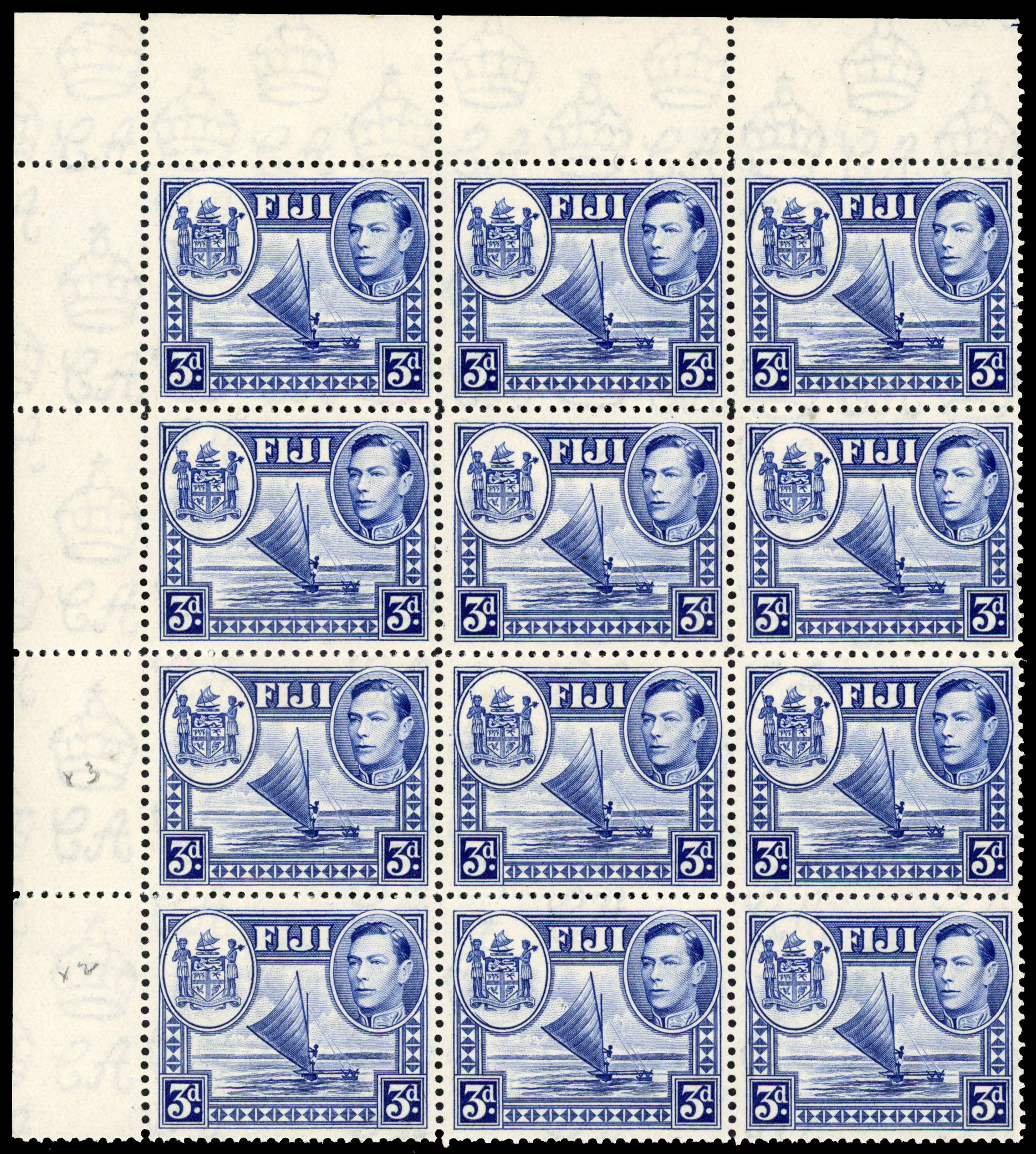 Fiji SG 257a block mint