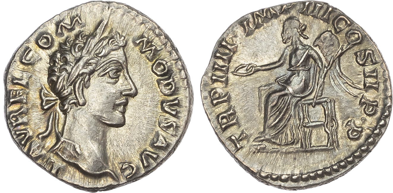 Commodus (AD 177-192) AR Denarius, Rome, AD 179, 3.22g. 