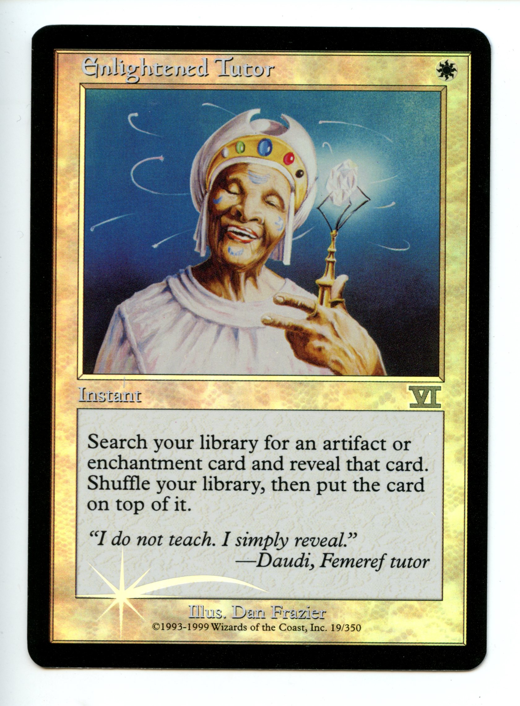 Magic The Gathering - Enlightened Tutor FOIL - Arena, Sixth Edition Promo - Lightly Played