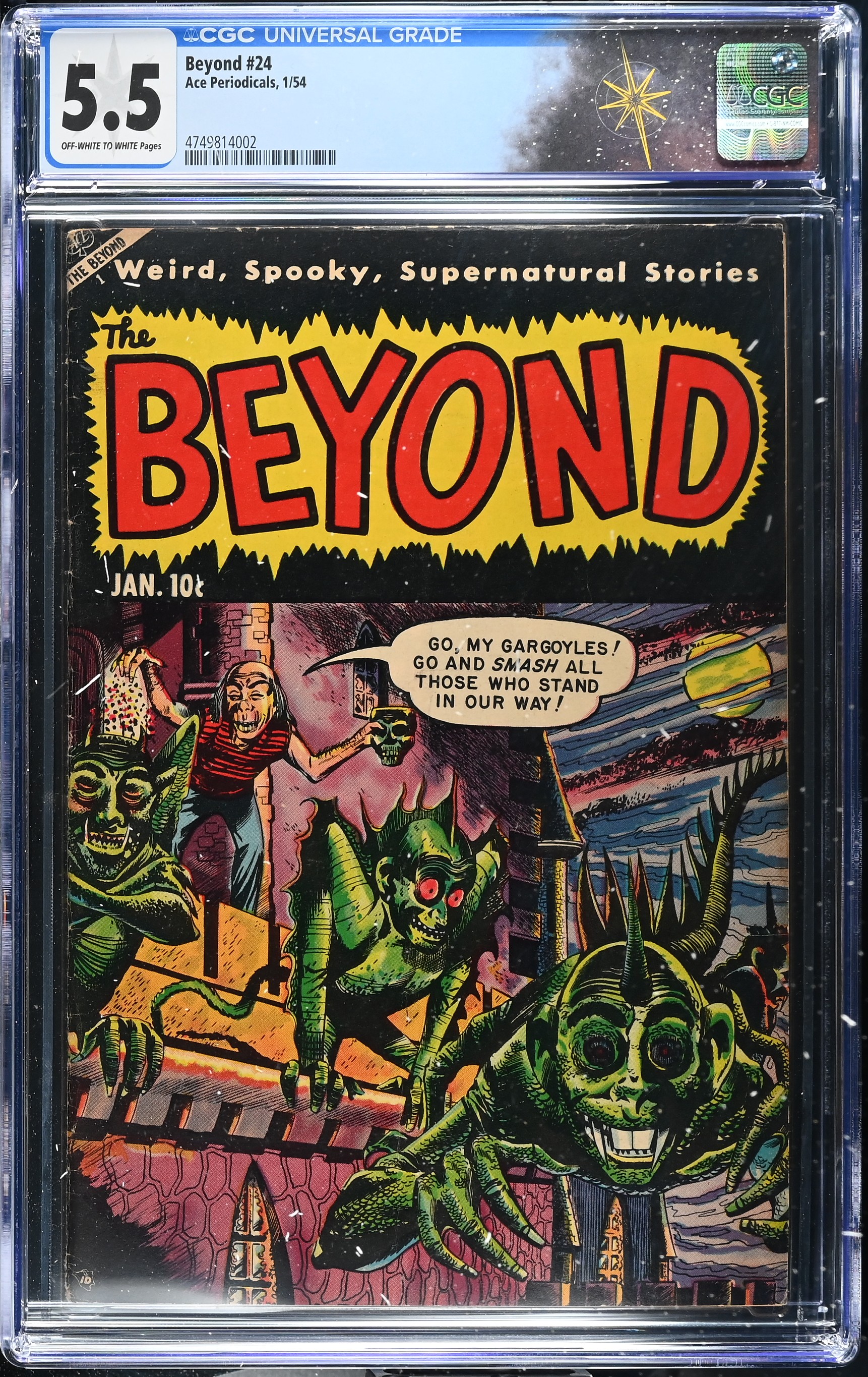 Beyond #24 CGC 5.5 Lou Cameron Art (Ace Periodicals, 1954) Off-White to White Pages