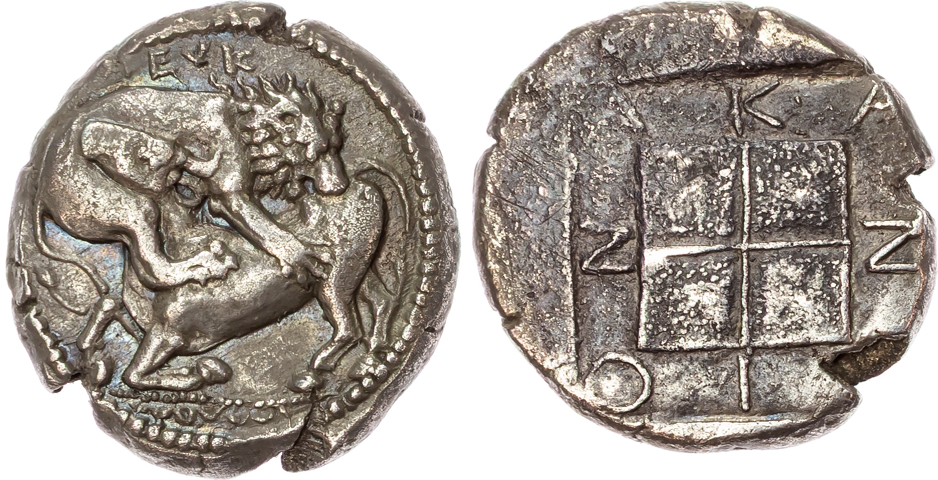 Macedon, Akanthos (c. 470-430 BC) AR Tetradrachm, 13.73g. 