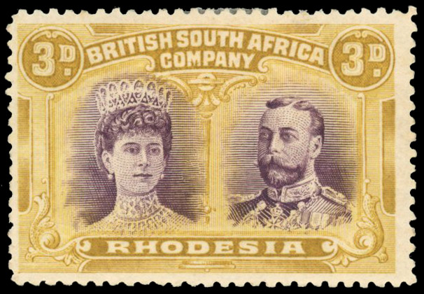 † 3d 'cold' violet and ochre SG 137 shade mint