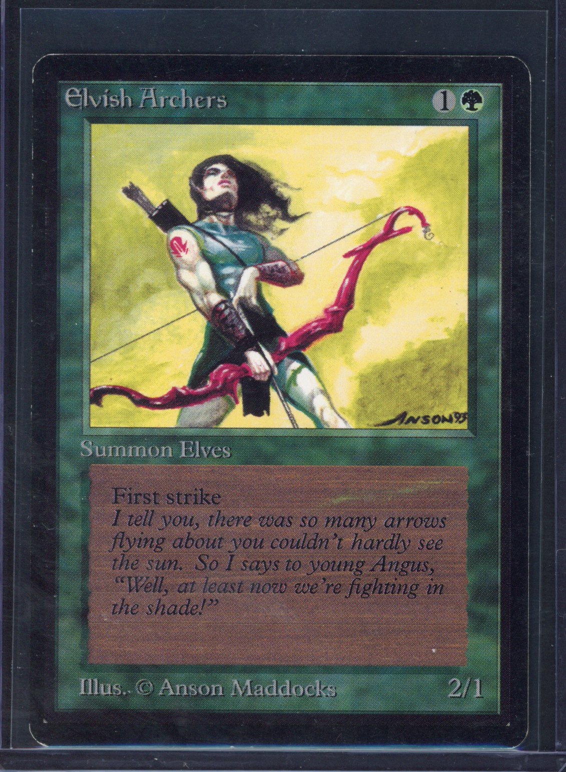 Magic The Gathering - Elvish Archers - BETA - Light Play