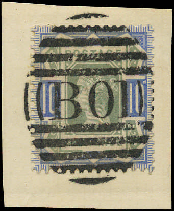 1890 SG210var Essay - 10d "Jubilee" Colour Trial "B01" cancel