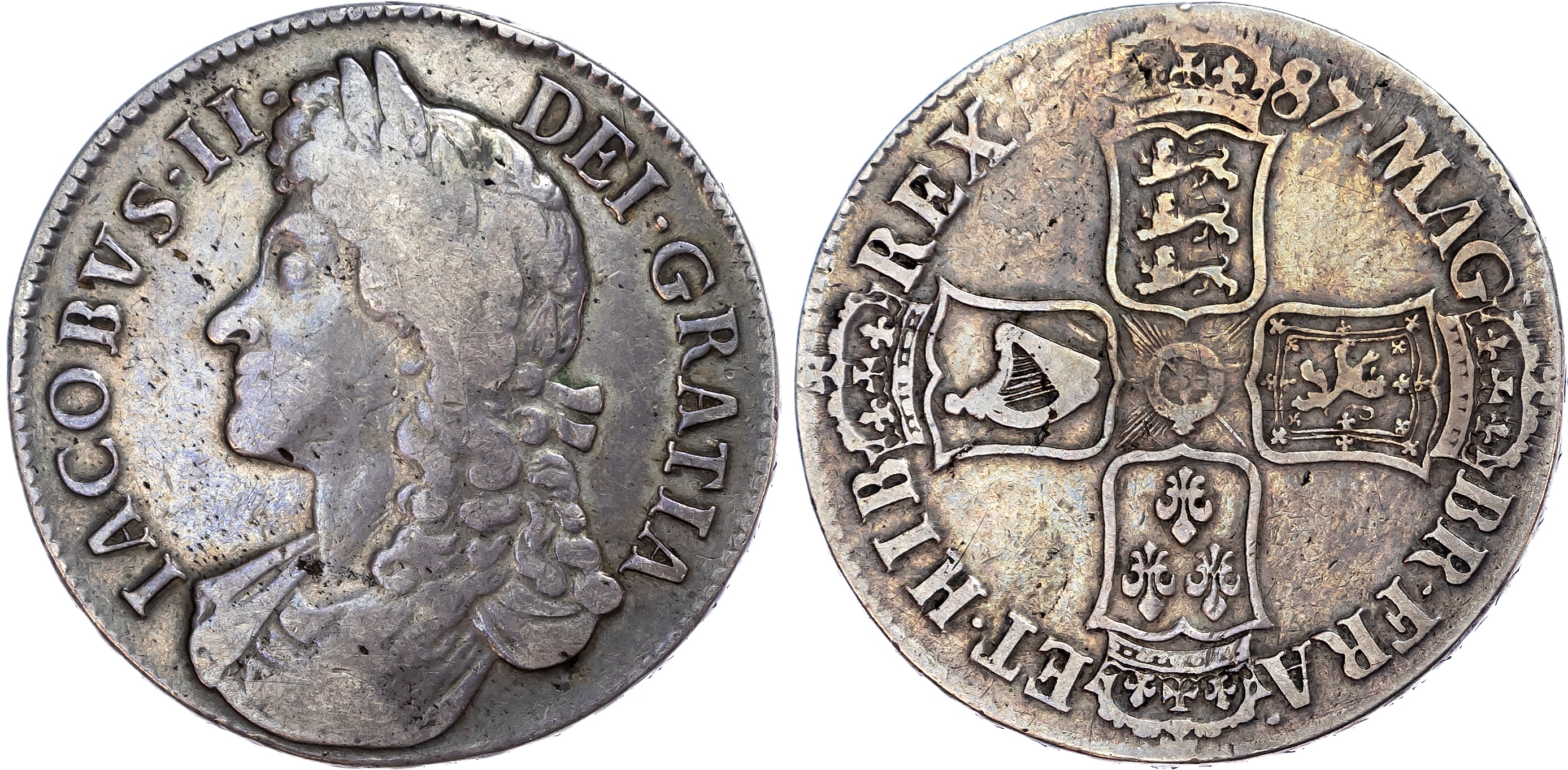 James II (1685-1688), Crown, 1687.