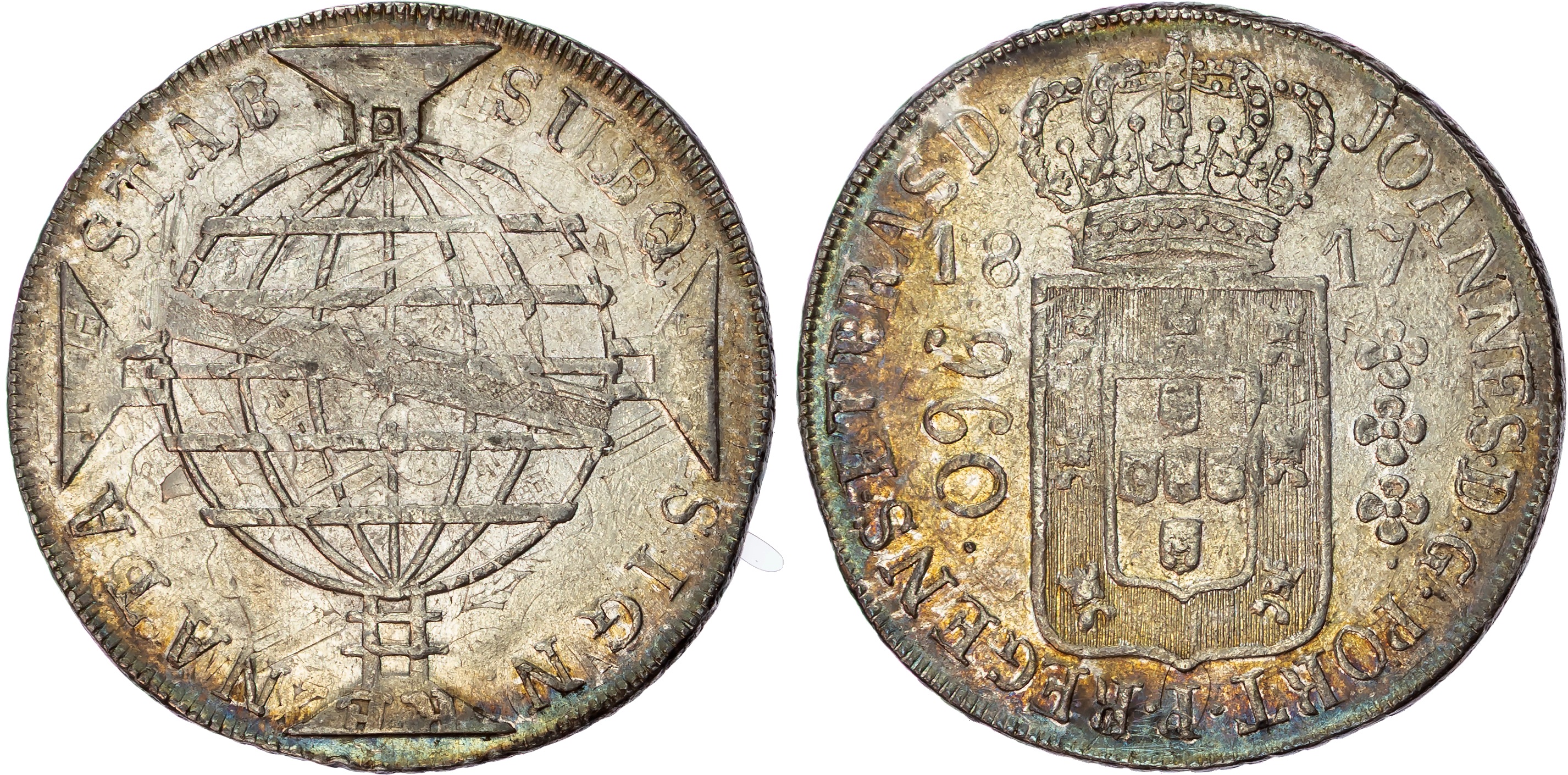 Brazil, João VI (1799-1818), silver 960 Réis, 1817 B