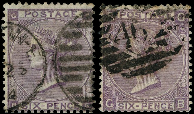 Great Britain 1864 Moses, Levy & Co. 2 and 3 Aldgate, unofficial underprint 6d pair Spec.PP198 