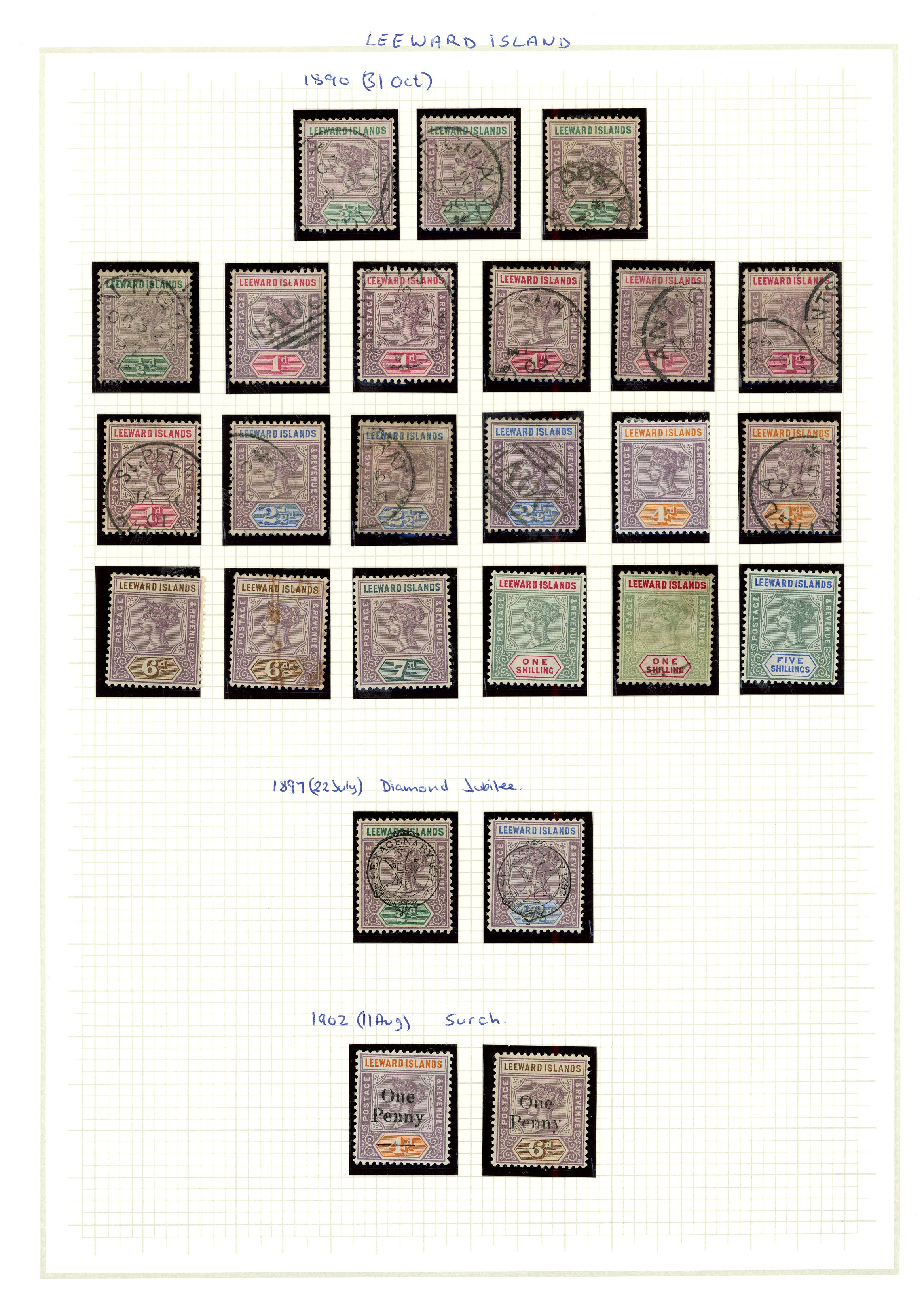 1890-1902 mixed mint and used on album...