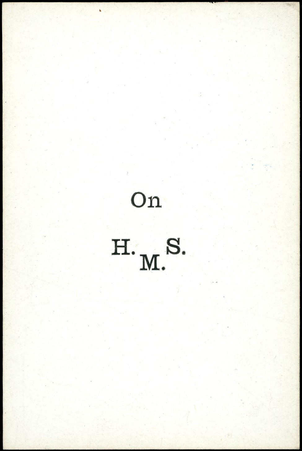 India Official O.H.M.S die proof 