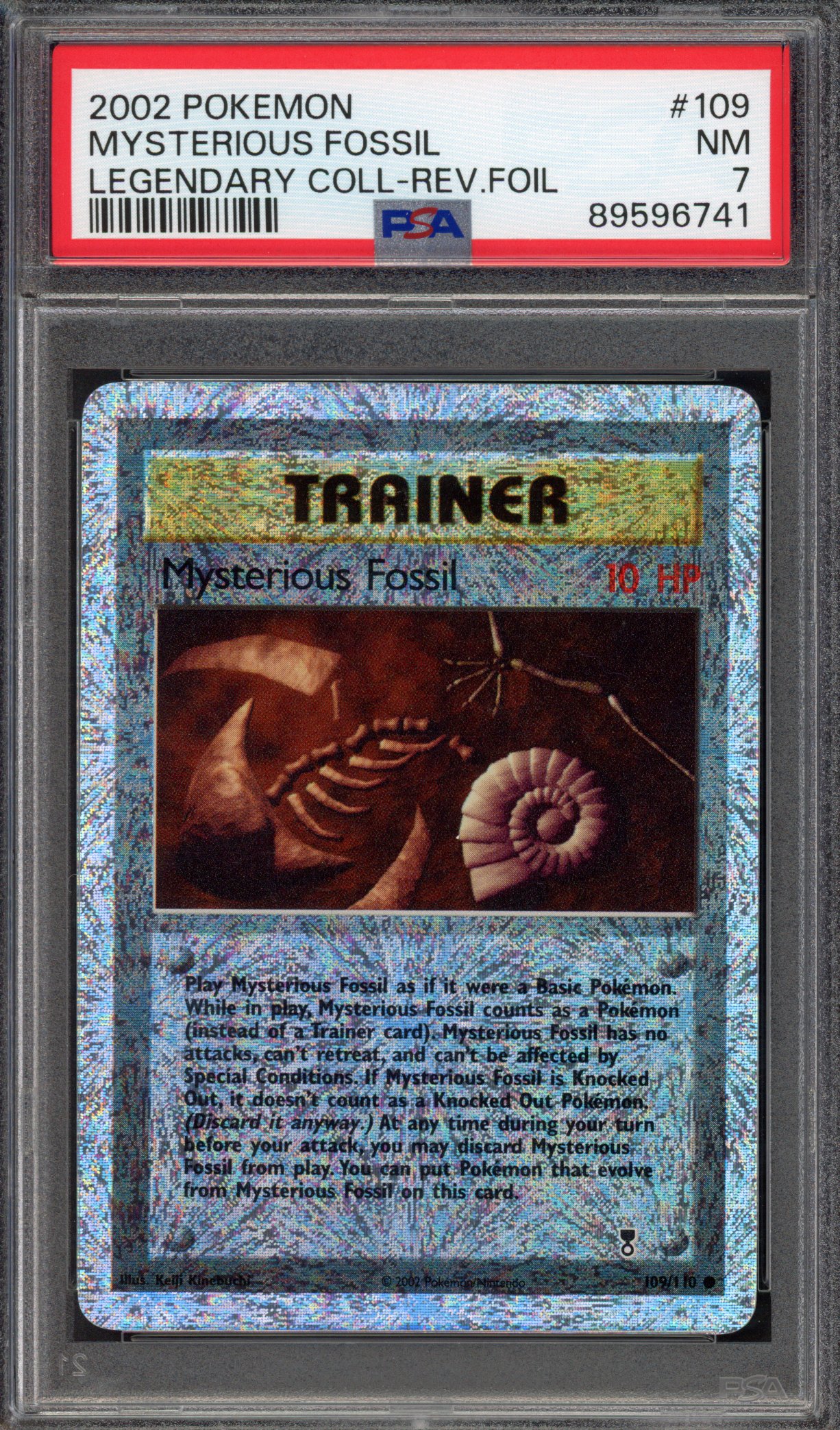 Pokémon TCG PSA 7 Mysterious Fossil 109 Reverse Foil, Legendary Collection
