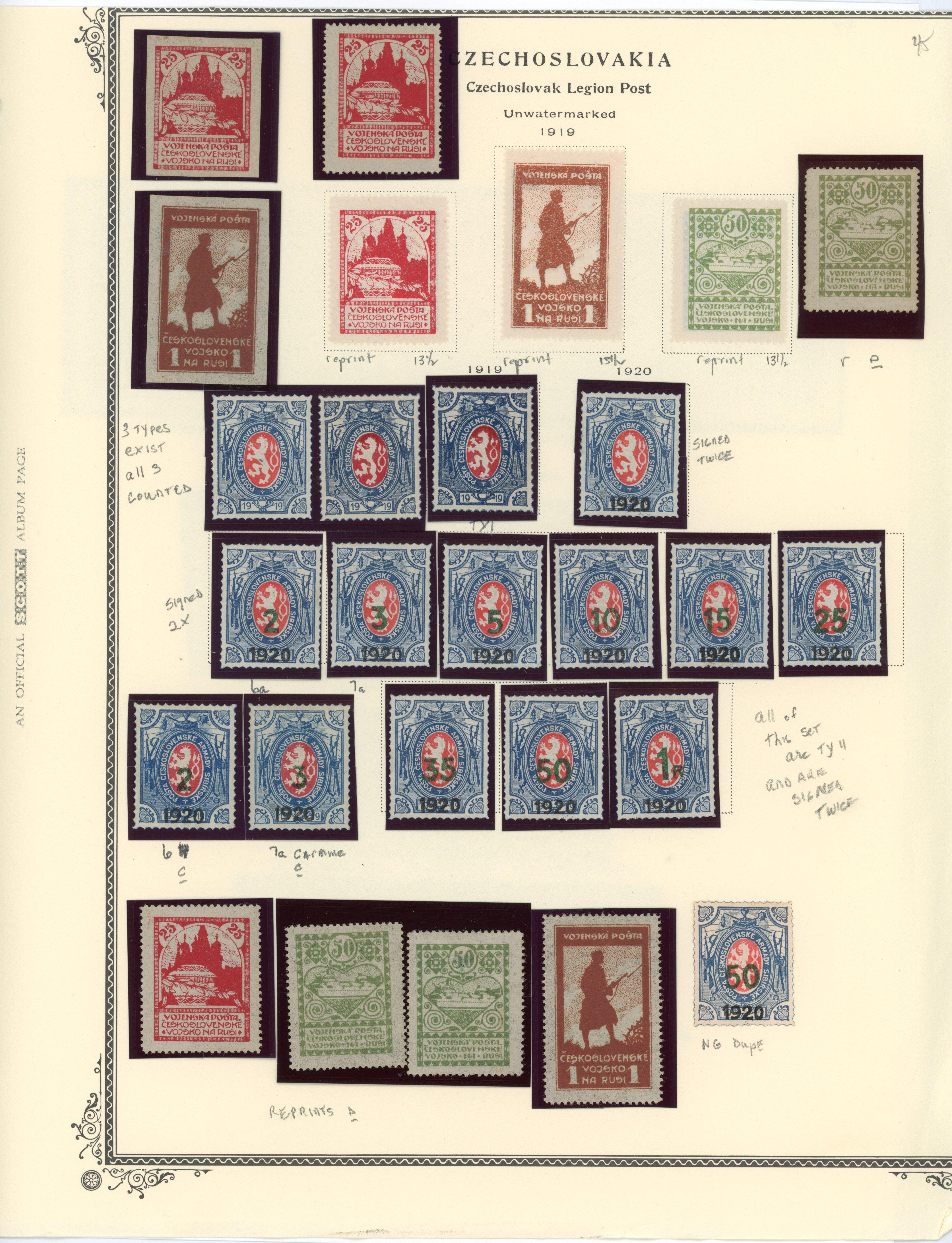 Czechoslovakia 1918 Army in Siberia miscellany