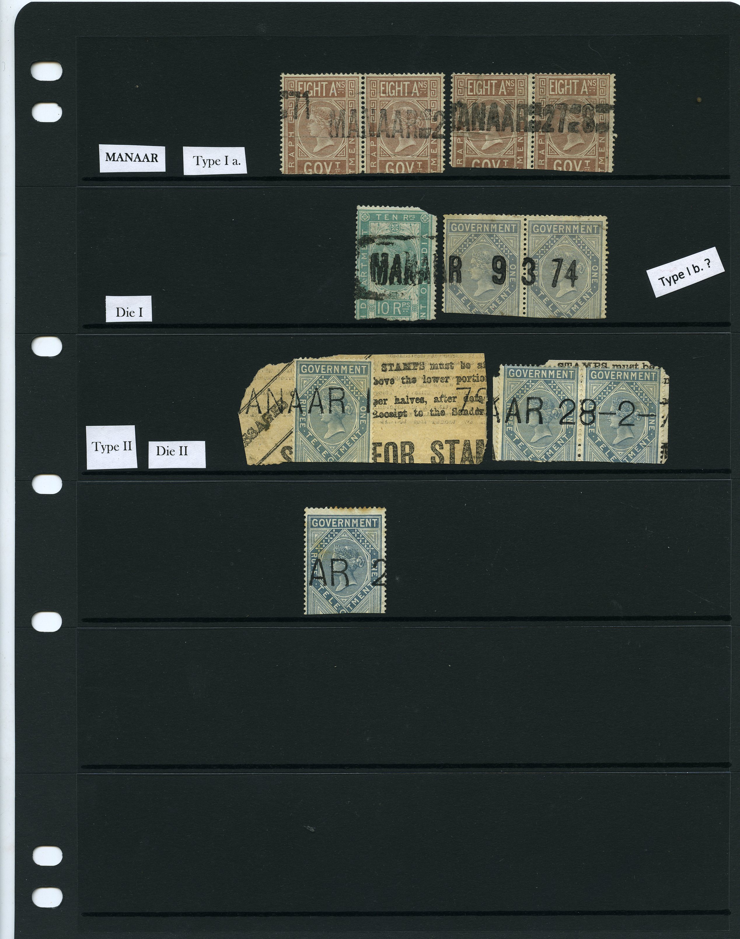 1869-78 India 8as, Ir Die II and 10r Die I...