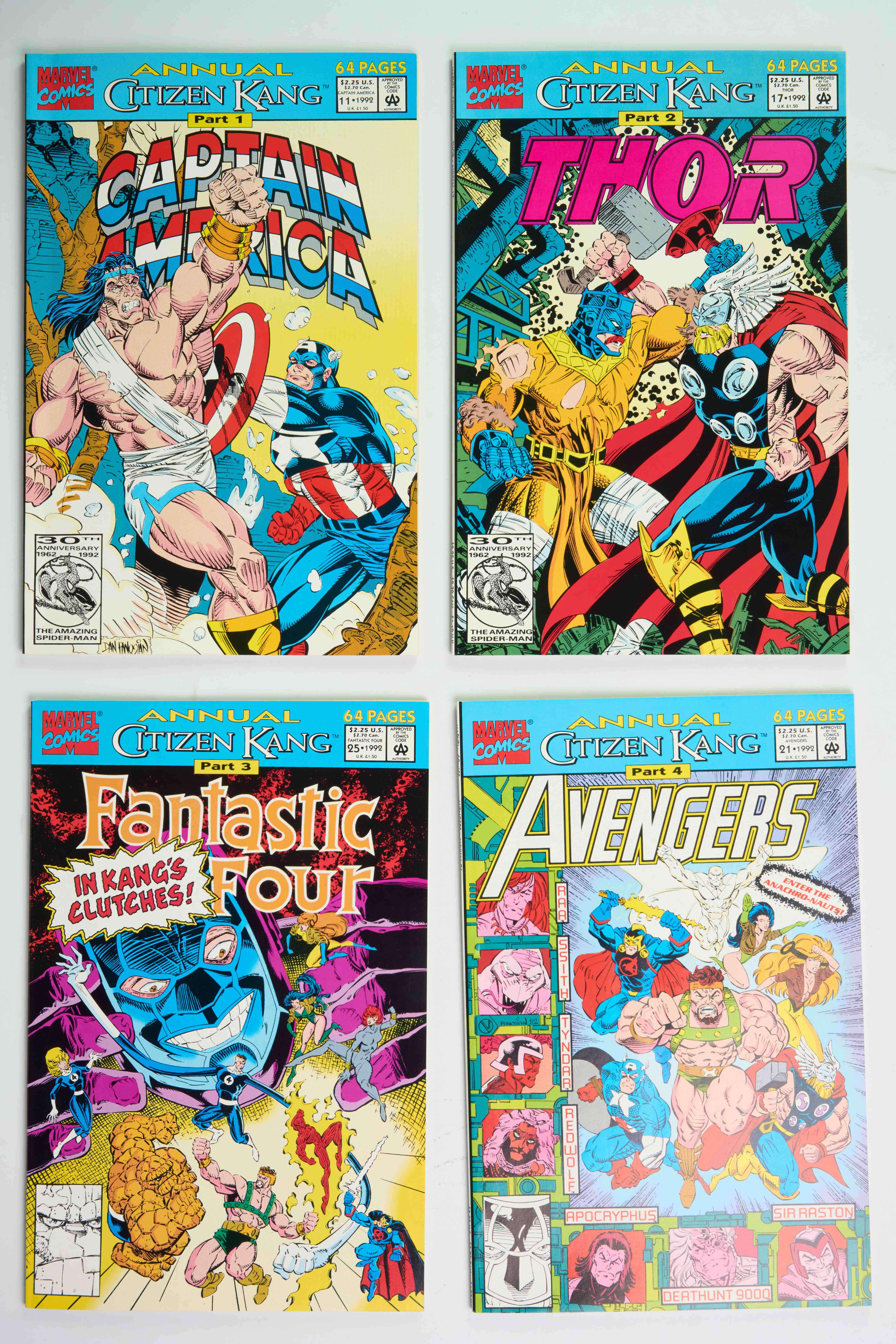 Marvel Comics Citzen Kang Annuals Marvel Comics, 1992) Complete Set of 4