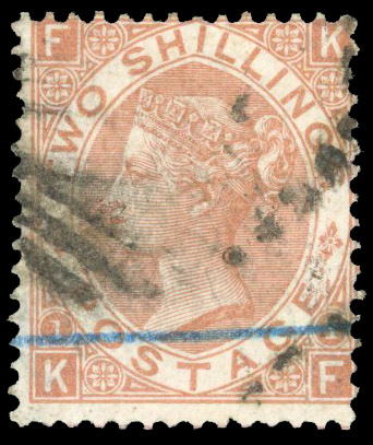 1880 2s Brown Pl.1 (KF). Used example 