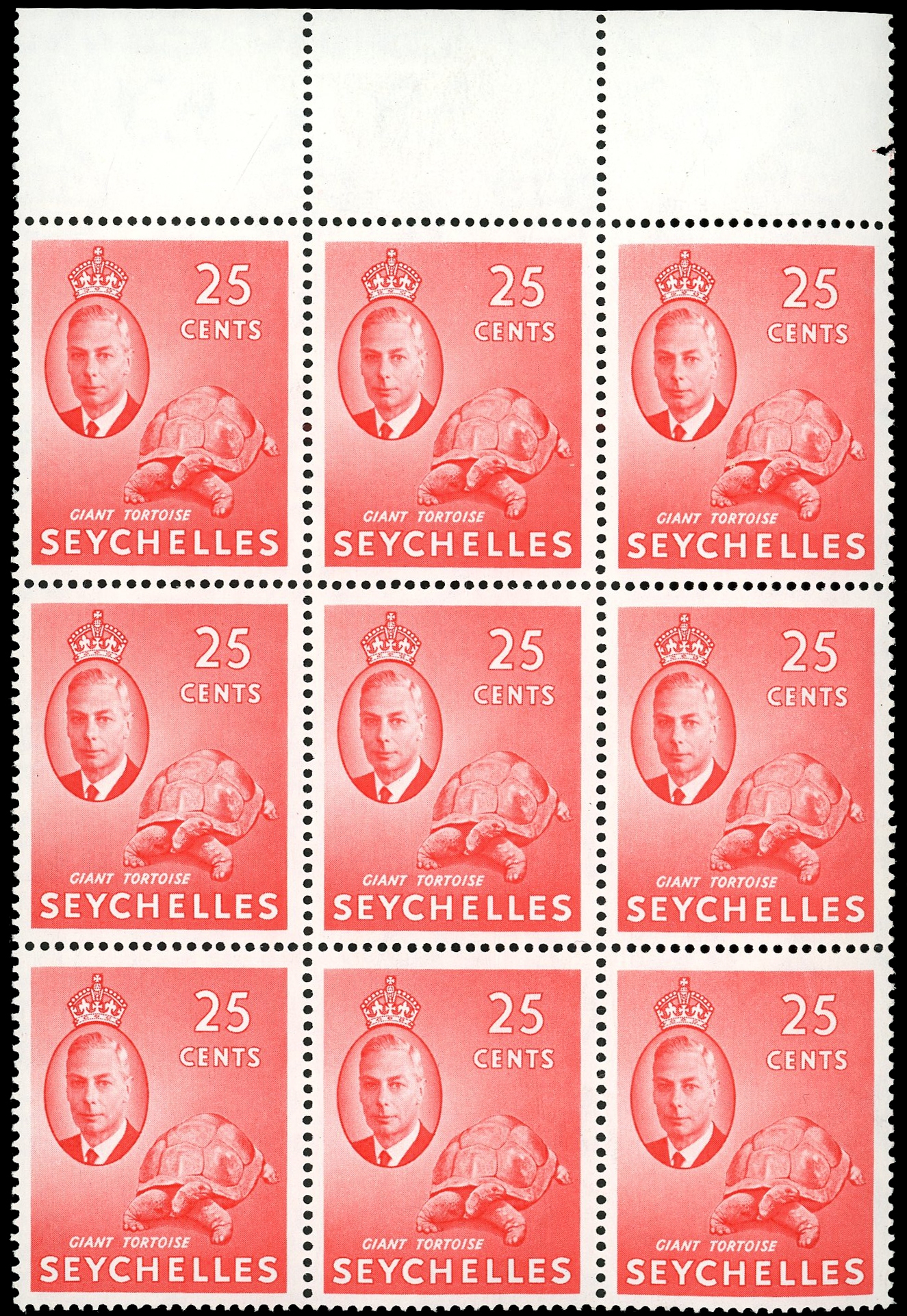 Seychelles SG 164b block mint