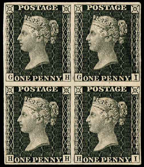 GB SGDP36 1872 1d South Kensington Exhibition Proof  X 4