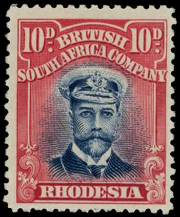 1913-17 10d Head Die II, perf 14. Large...