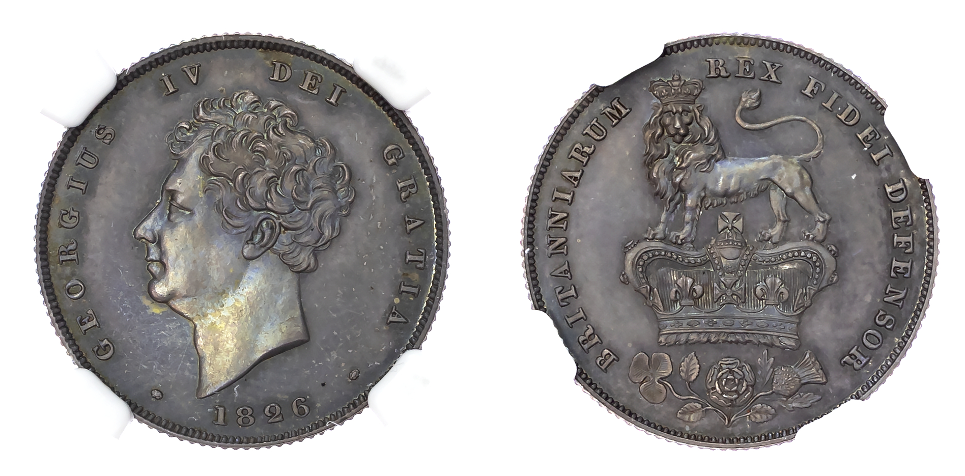 George IV (1820-1830), AR Proof Shilling, 1826, NGC PF 64.