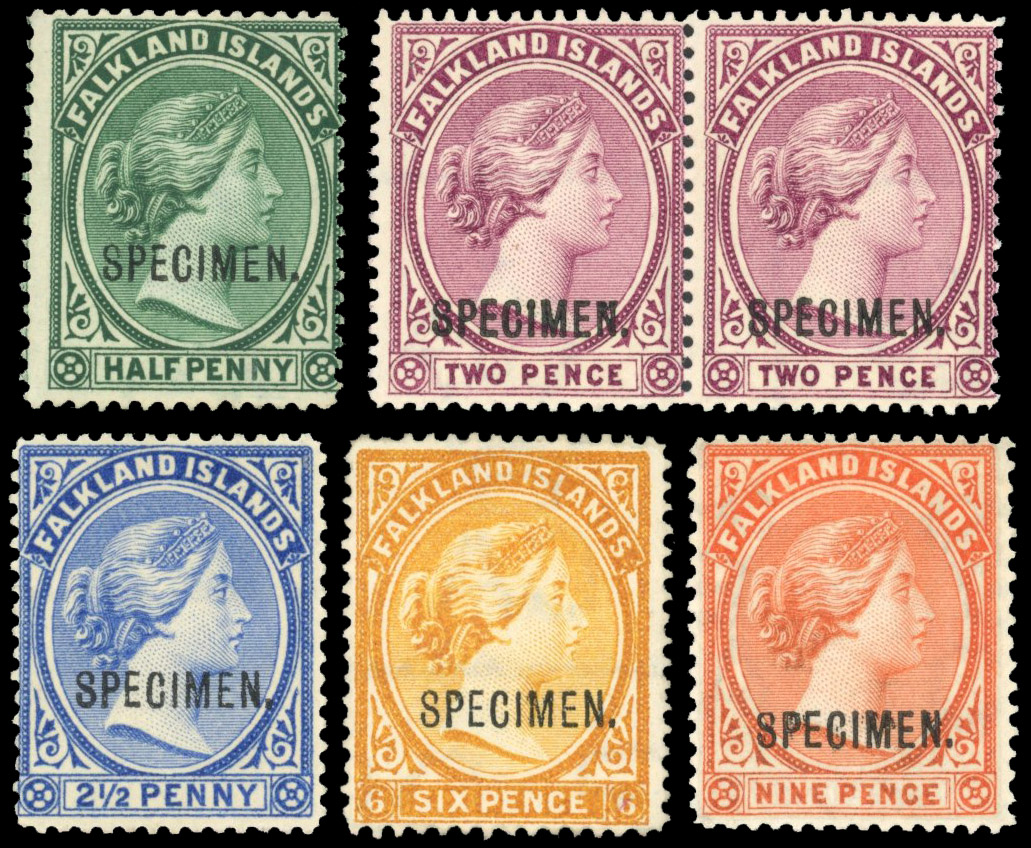 † Falkland Islands 1891-1902 SPECIMEN set