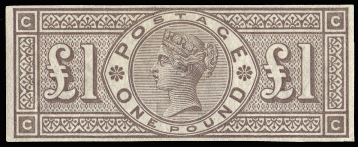 GB SG 185 1884 £1 brown-lilac imprimatur