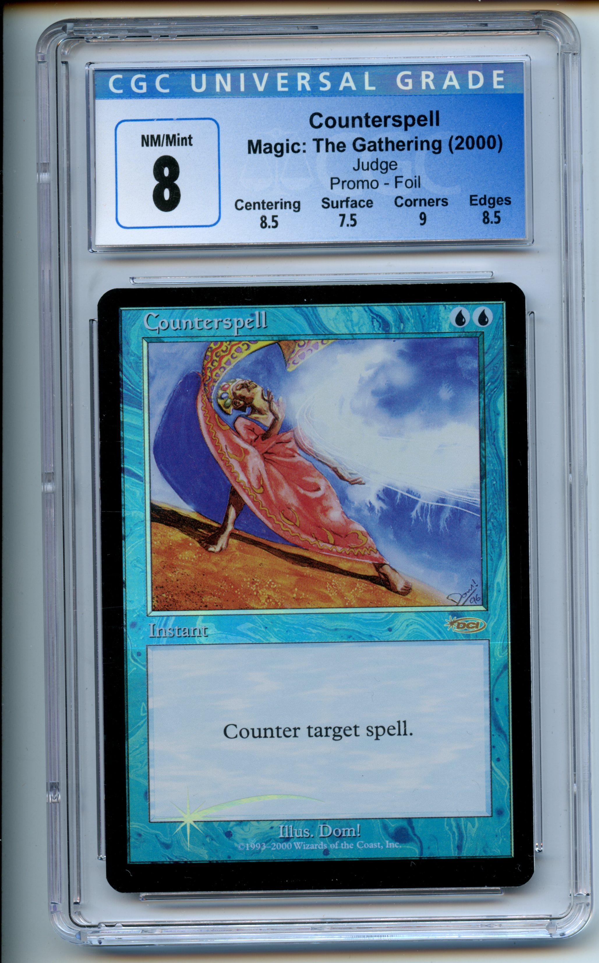 Magic: The Gathering  - Counterspell FOIL  - Judge Promo - CGC 8