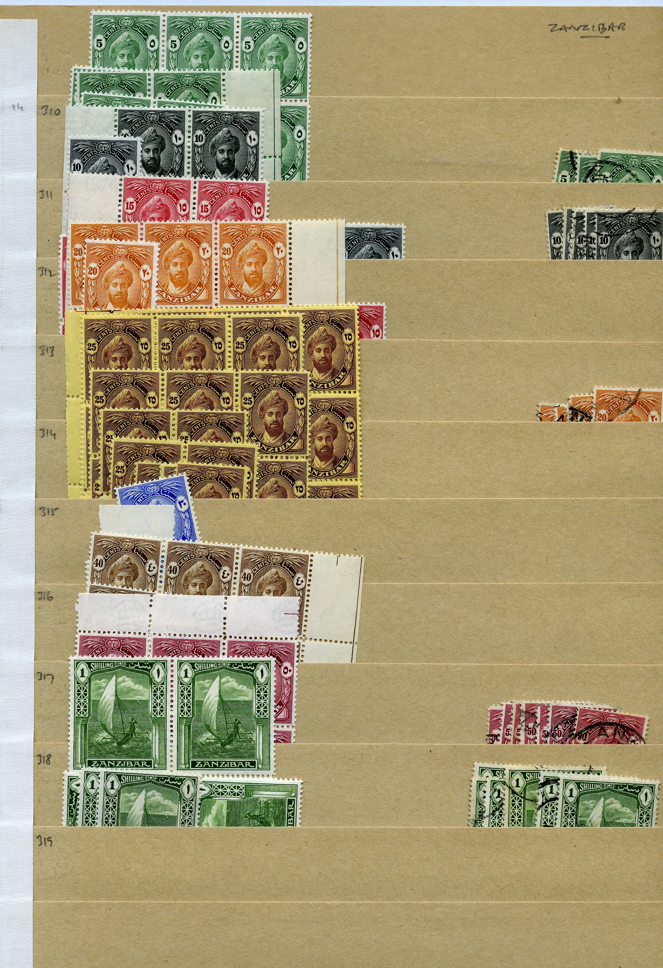 1936-52 KG VI stock on manila...