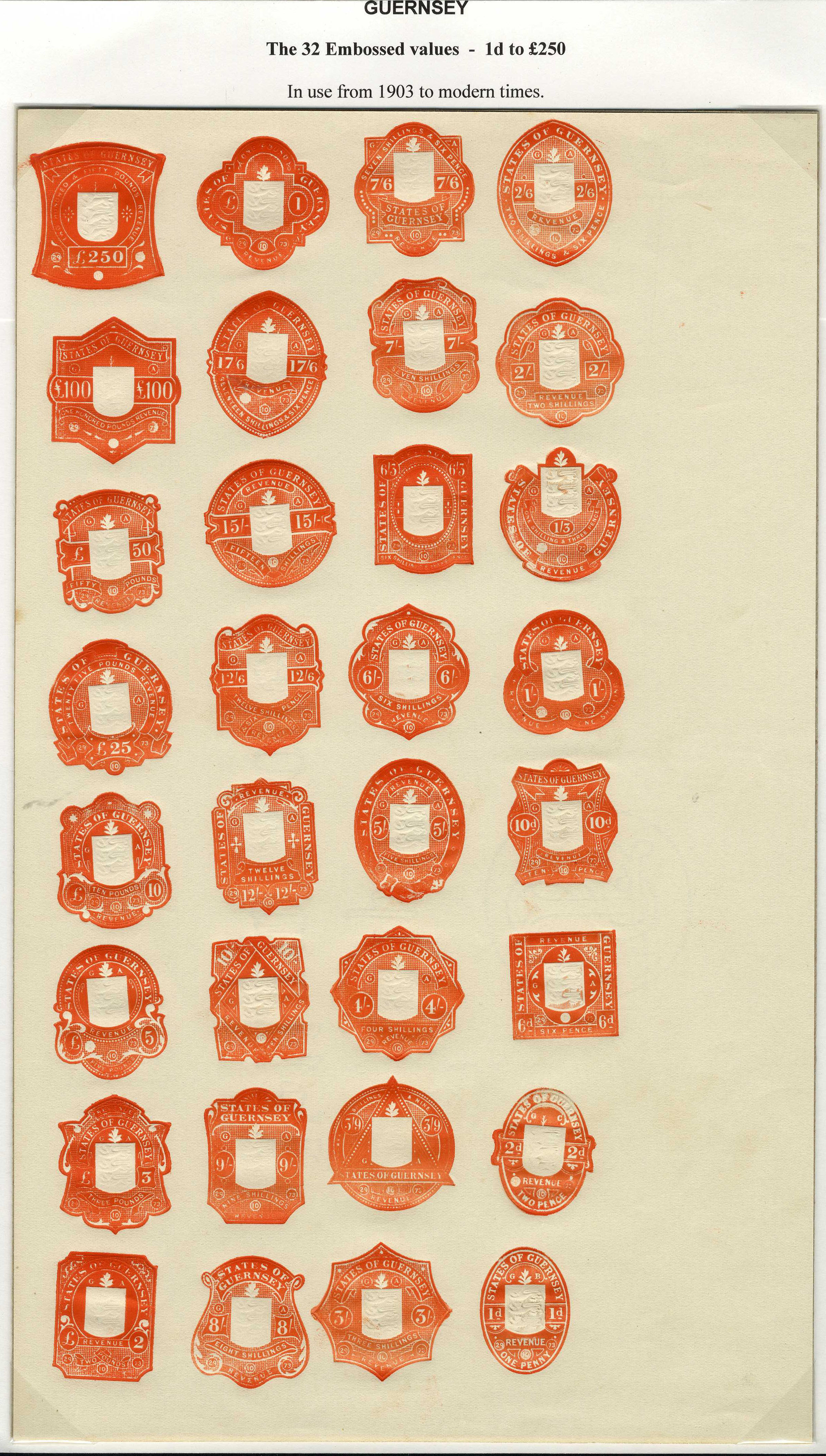 General Duty Dies: c.1905 proof sheet (200 x...