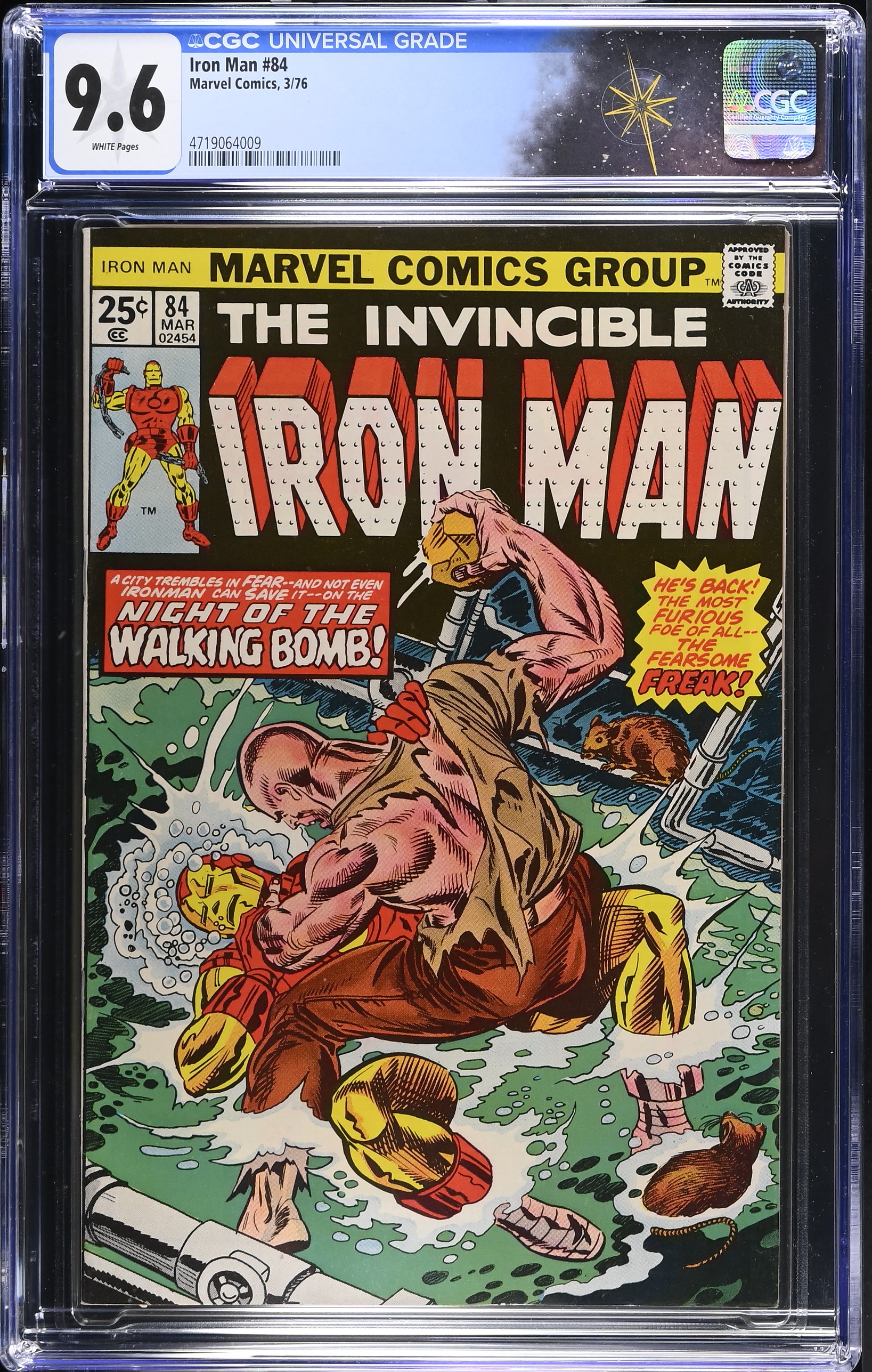 Iron Man #84 CGC 9.6 "The Night of the Walking Bomb!" (Marvel Comics, 1976) White Pages
