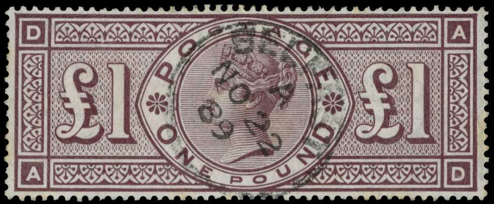 1888 Orbs £1 brown-lilac (AD), very...