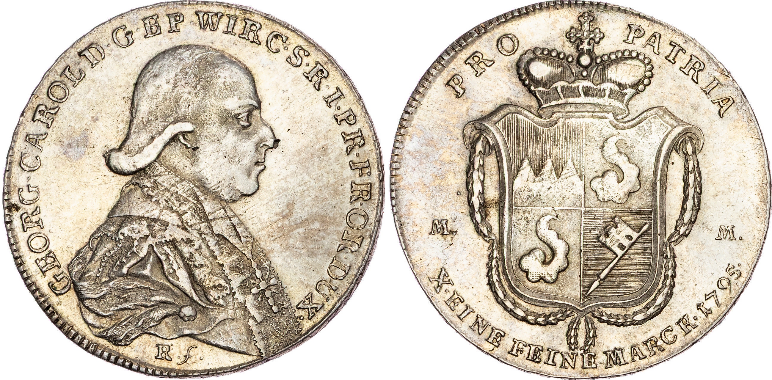 Germany, Würzburg, Georg Karl von Fechenbach (1795-1802), silver Taler