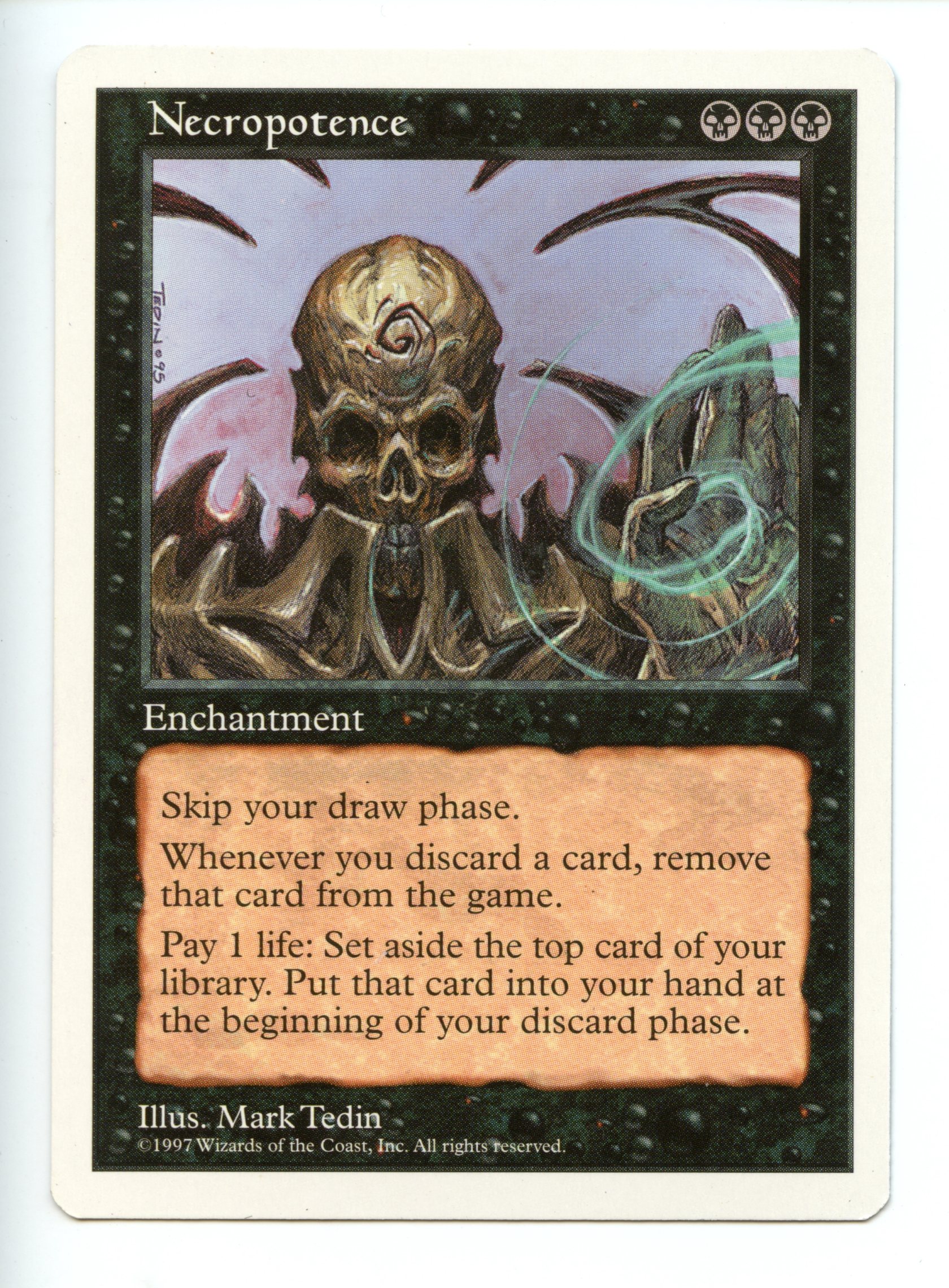 Magic The Gathering - Necropotence - Fifth Edition - Near Mint Condition
