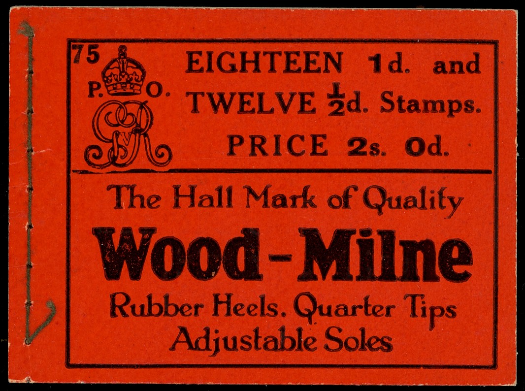 1917 (Sept) 2s. (Edition 75), orange cover booklet.