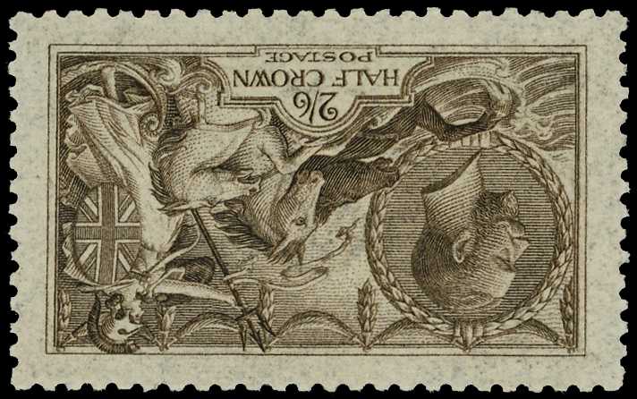 1915 2s6d Sepia (Seal brown, Wmk Inverted)....