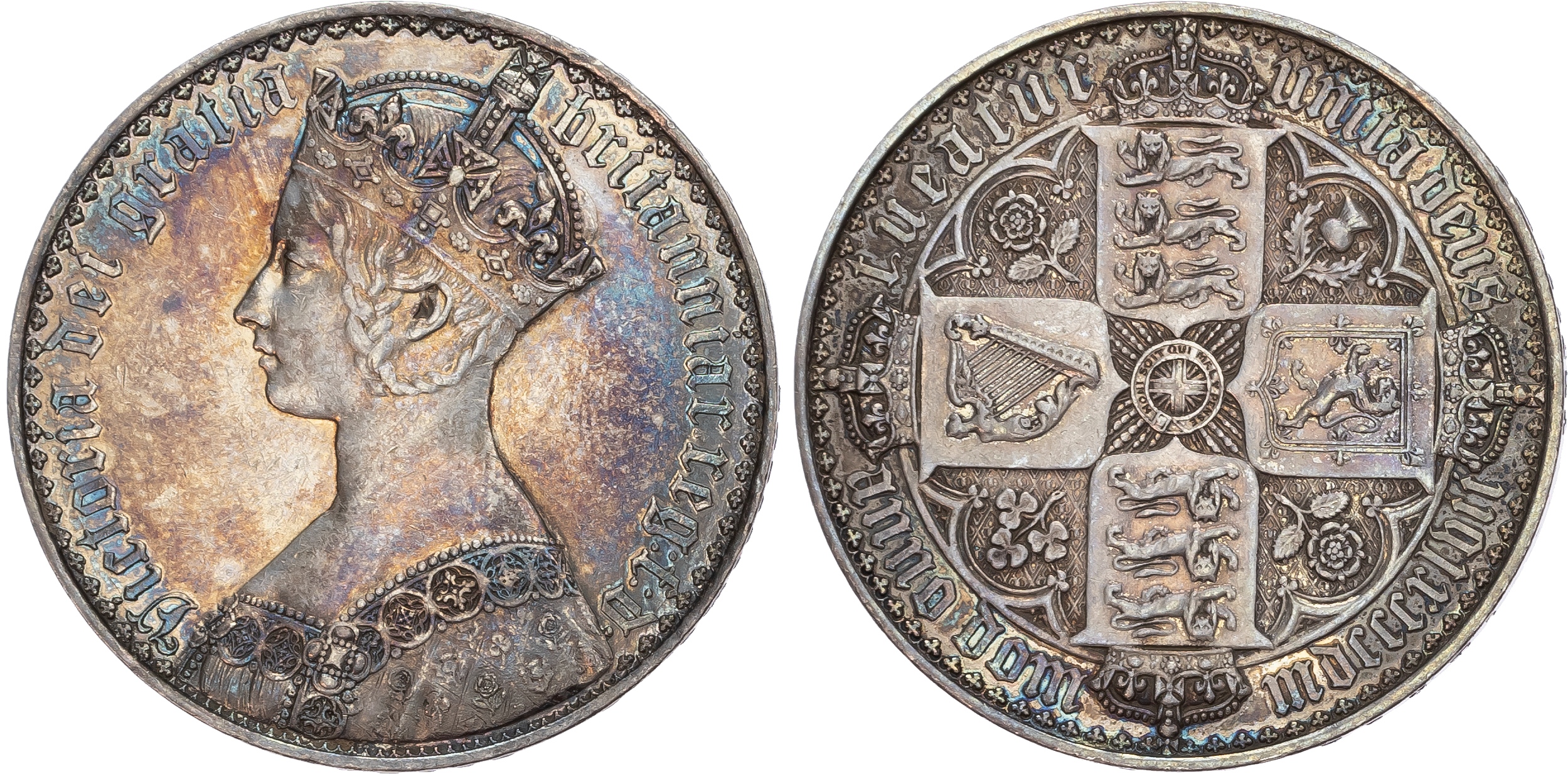 Victoria (1837-1901) Proof Crown, 1847, Gothic Type, Undecimo