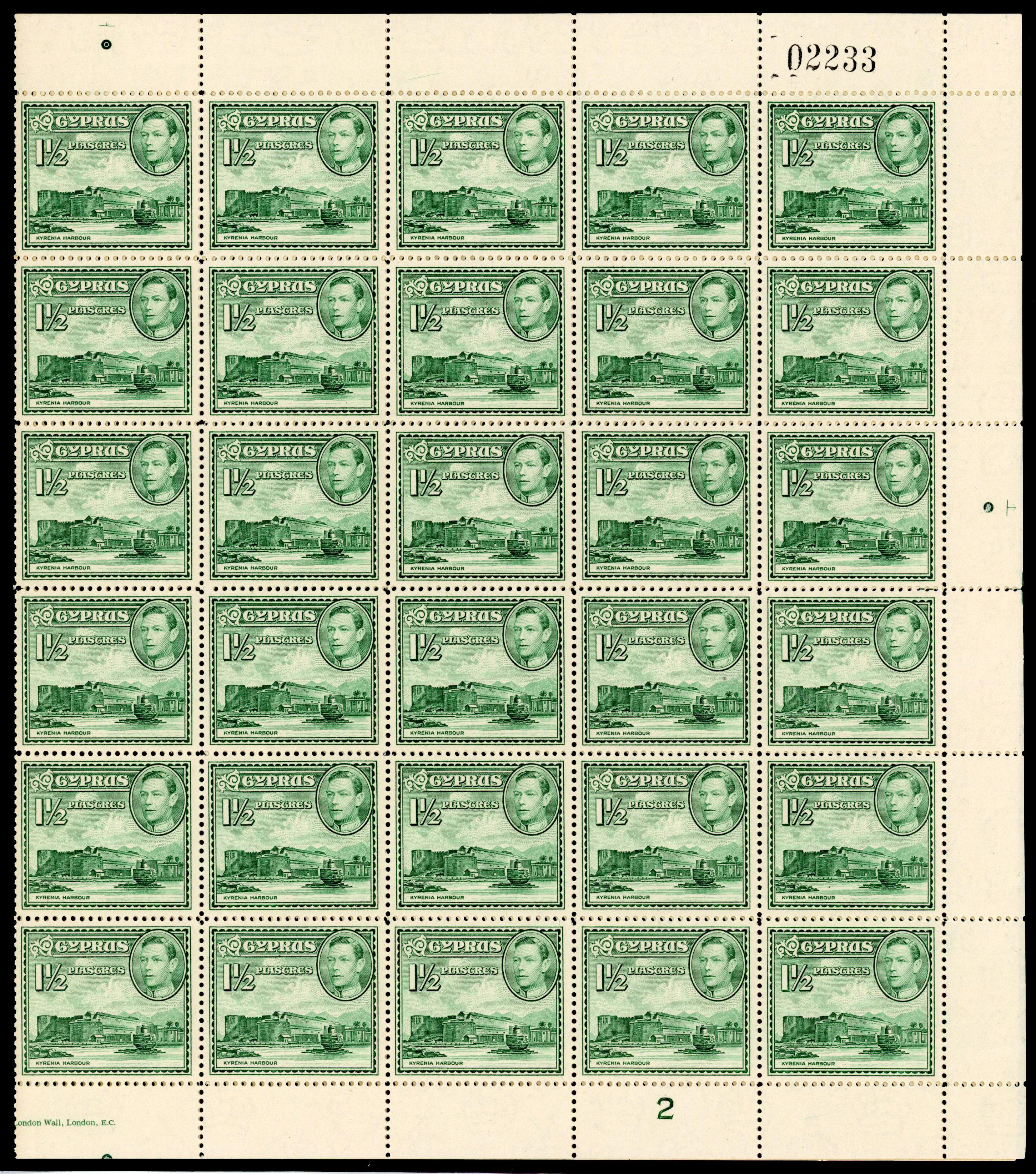 Cyprus SG 151/163 Plate blocks mint