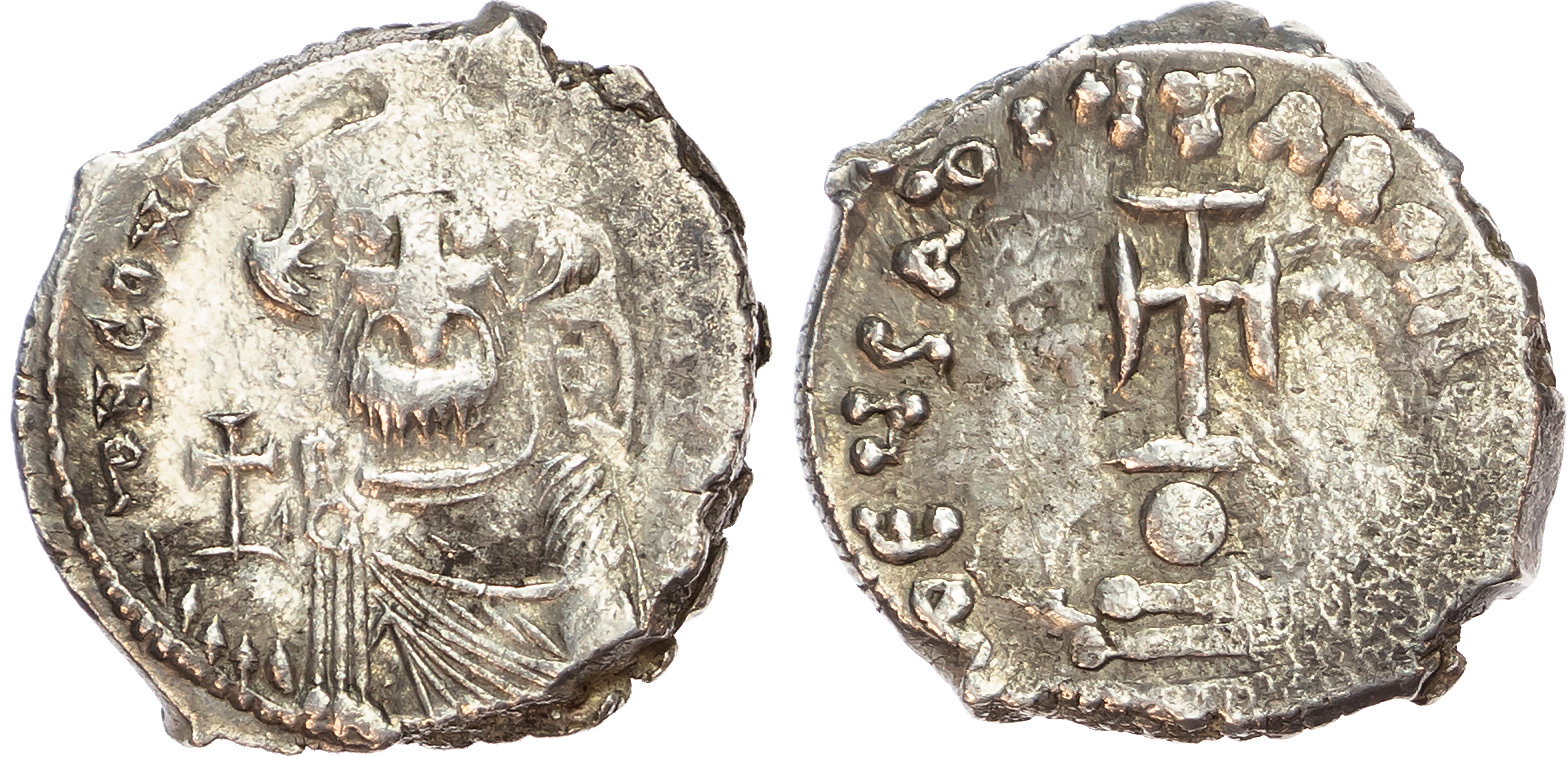 Constans II (AD 641-668) AR Hexagram, mint of Constantinople, AD 6.76g.