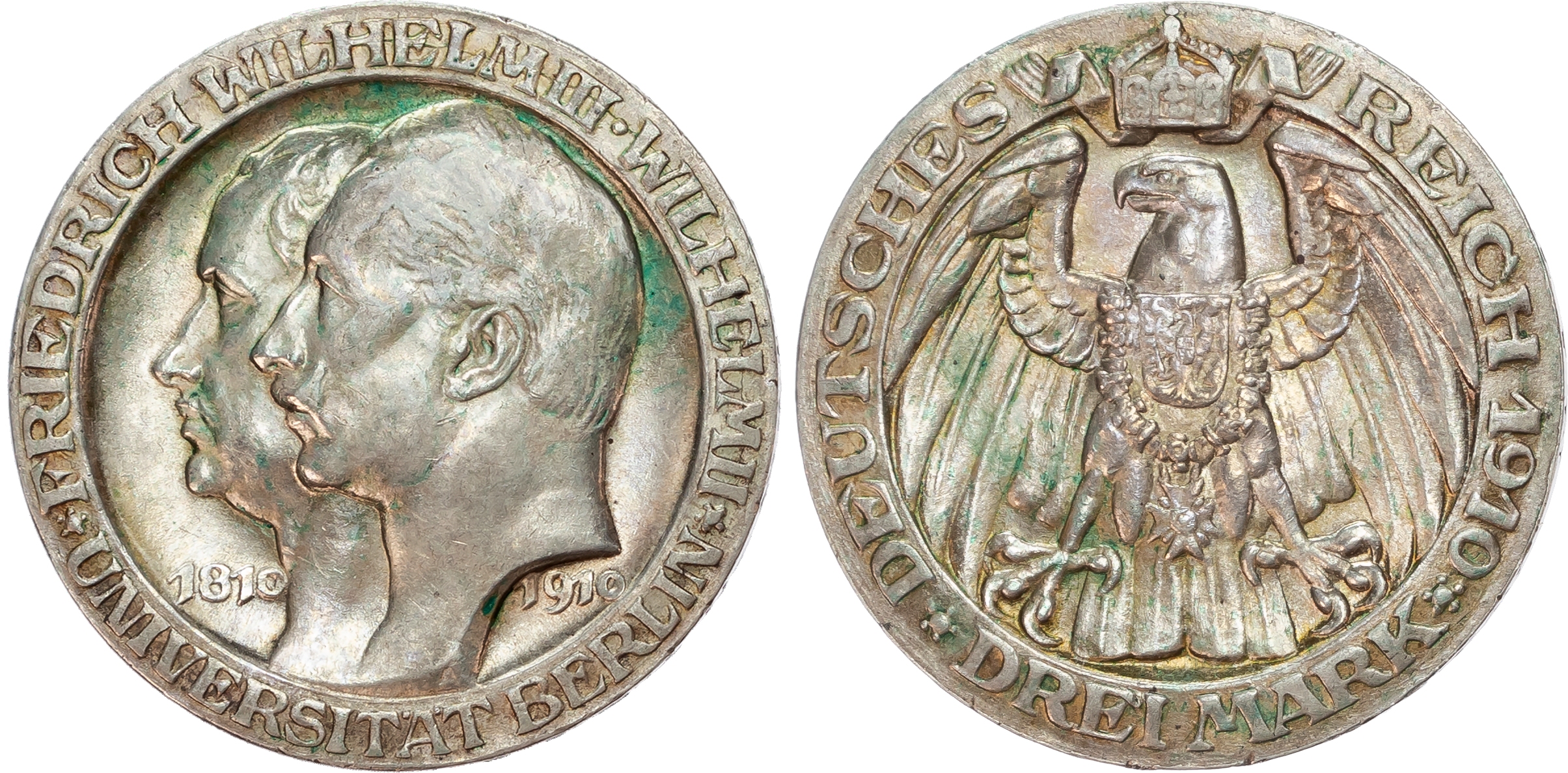 Germany, Prussia, Wilhelm II (1888-1918), silver 3 Marks (3).