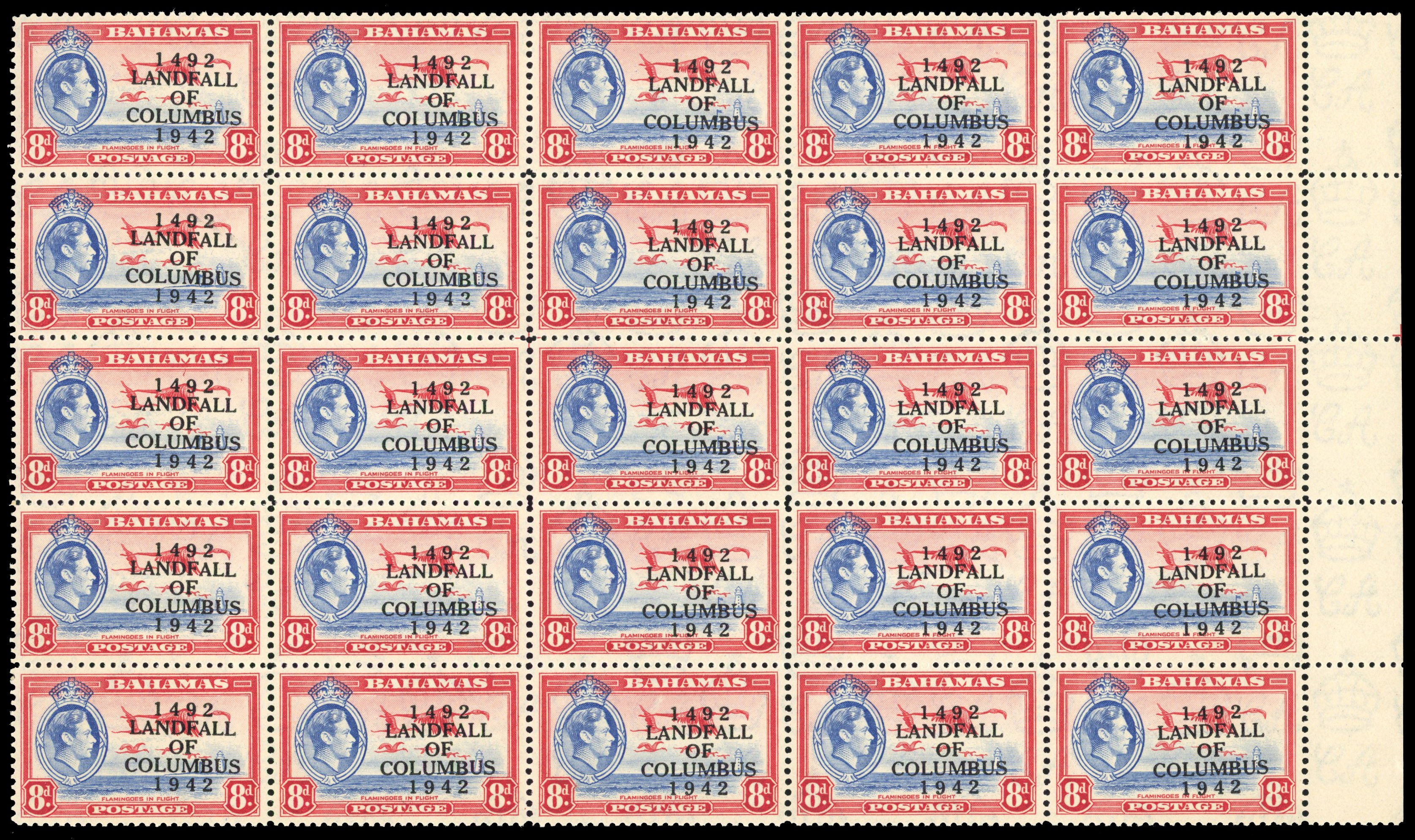 Bahamas SG 170a block mint