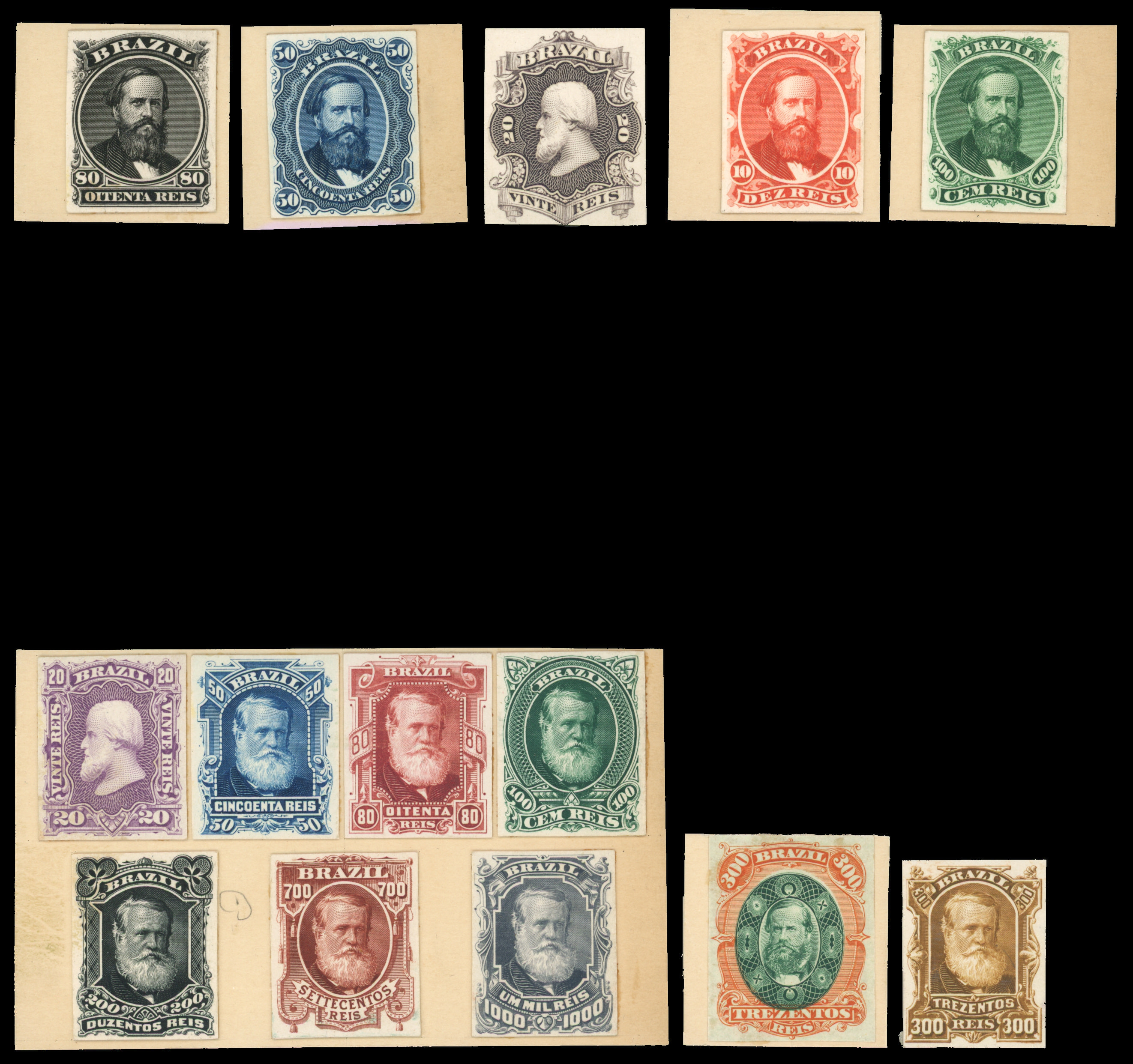 1866-79 collection of die proofs SG 43-67var 