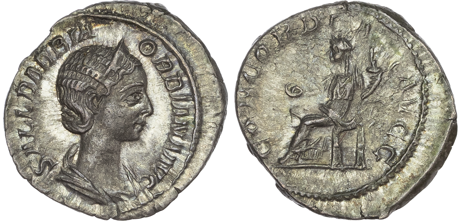Orbiana, wife of Severus Alexander (AD 222-235) AR Denarius, mint of Rome, AD 235-237, 3.10g. 