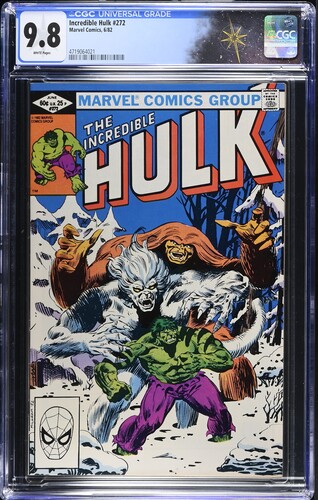 Incredible Hulk #272 CGC 9.8 Highest Grade in the Census, Al Milgrom Cover (Marvel Comics, 1982) White Pages