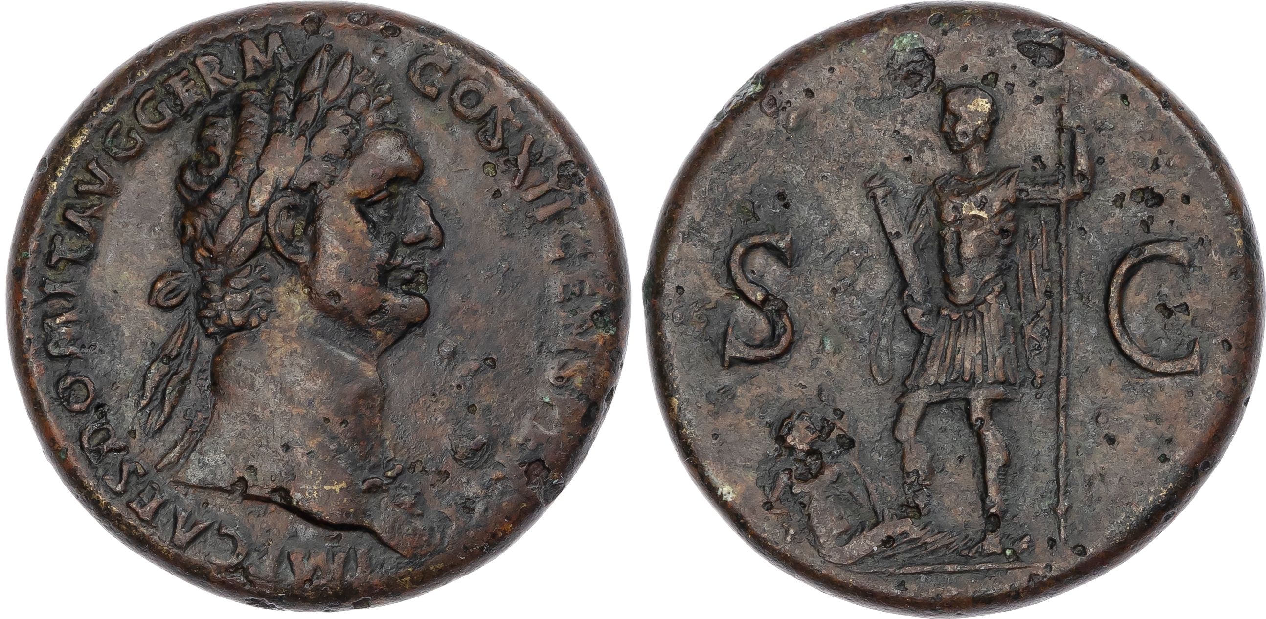 Domitian (AD 81-96) AE Sestertius, Rome, c. AD 85, 24.10g. 