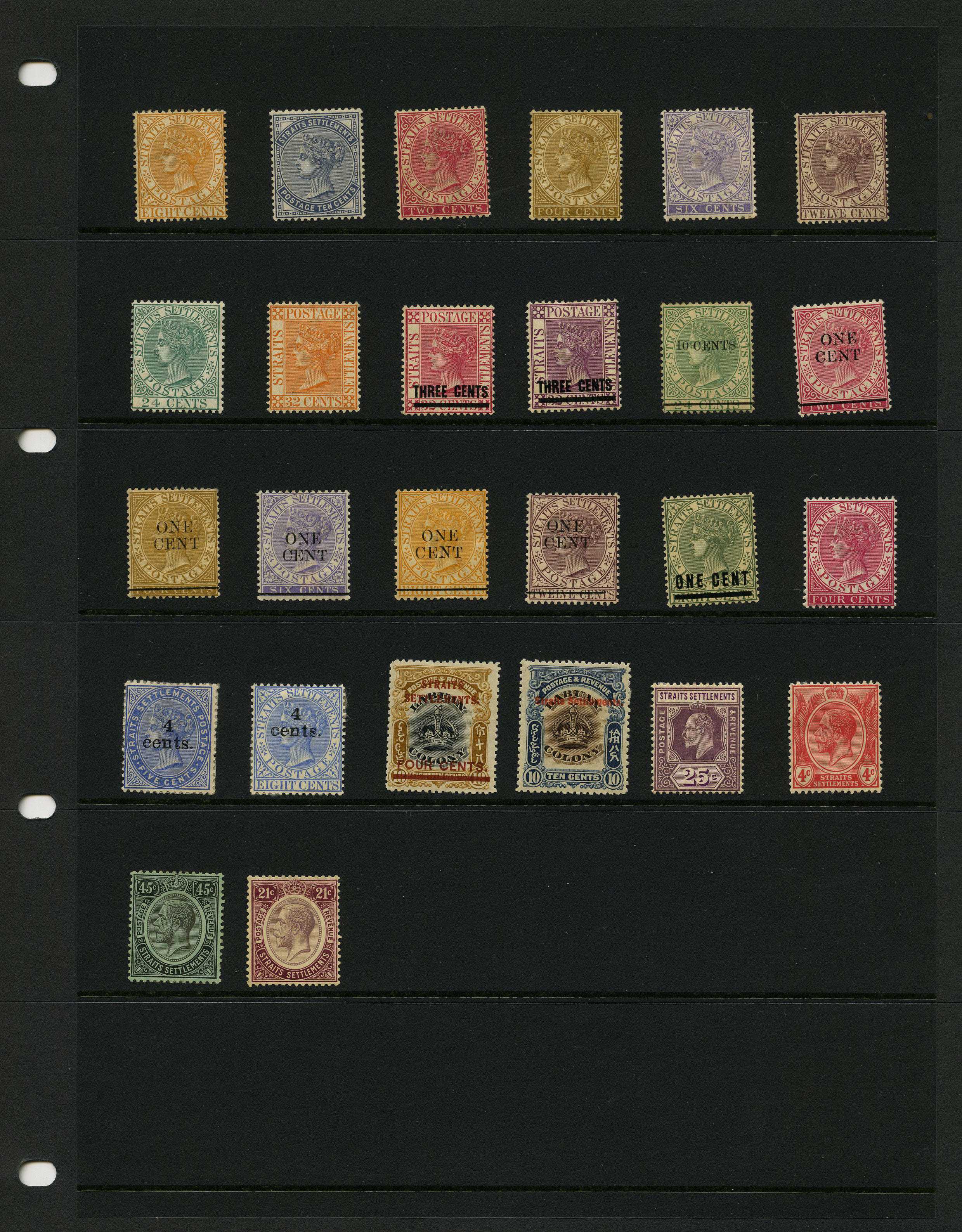 1882-1933 mint selection arranged on a...