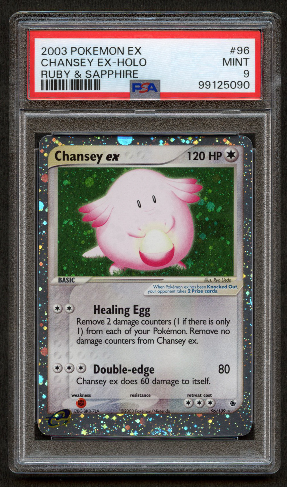 PSA 9 - Chansey EX Holo - ex Ruby & Sapphire 2003 - #96